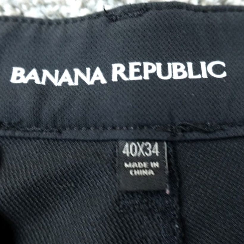 Banana Republic Banana Republic Pants Mens 40X34 Black Chino Trouser Performance Straight Tech Pants Chino Men Black 40/34 Regular Rise High Summer Casual Size US 40 / EU 56 - 6 Thumbnail