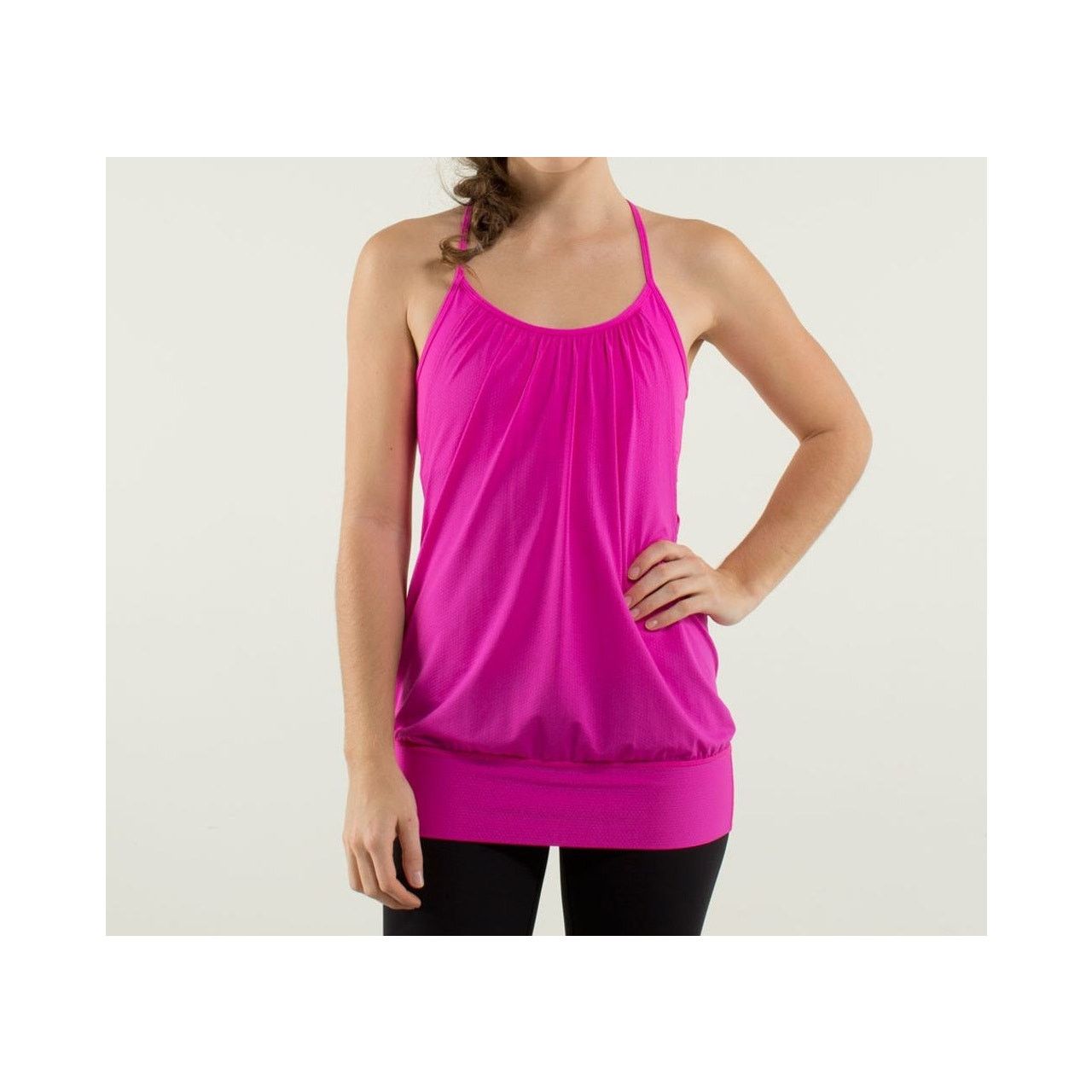 Lululemon LULULEMON No Limits Tank Pink Sport Top Built-in Bra Sz 4 Size S / US 4 / IT 40 - 1 Thumbnail