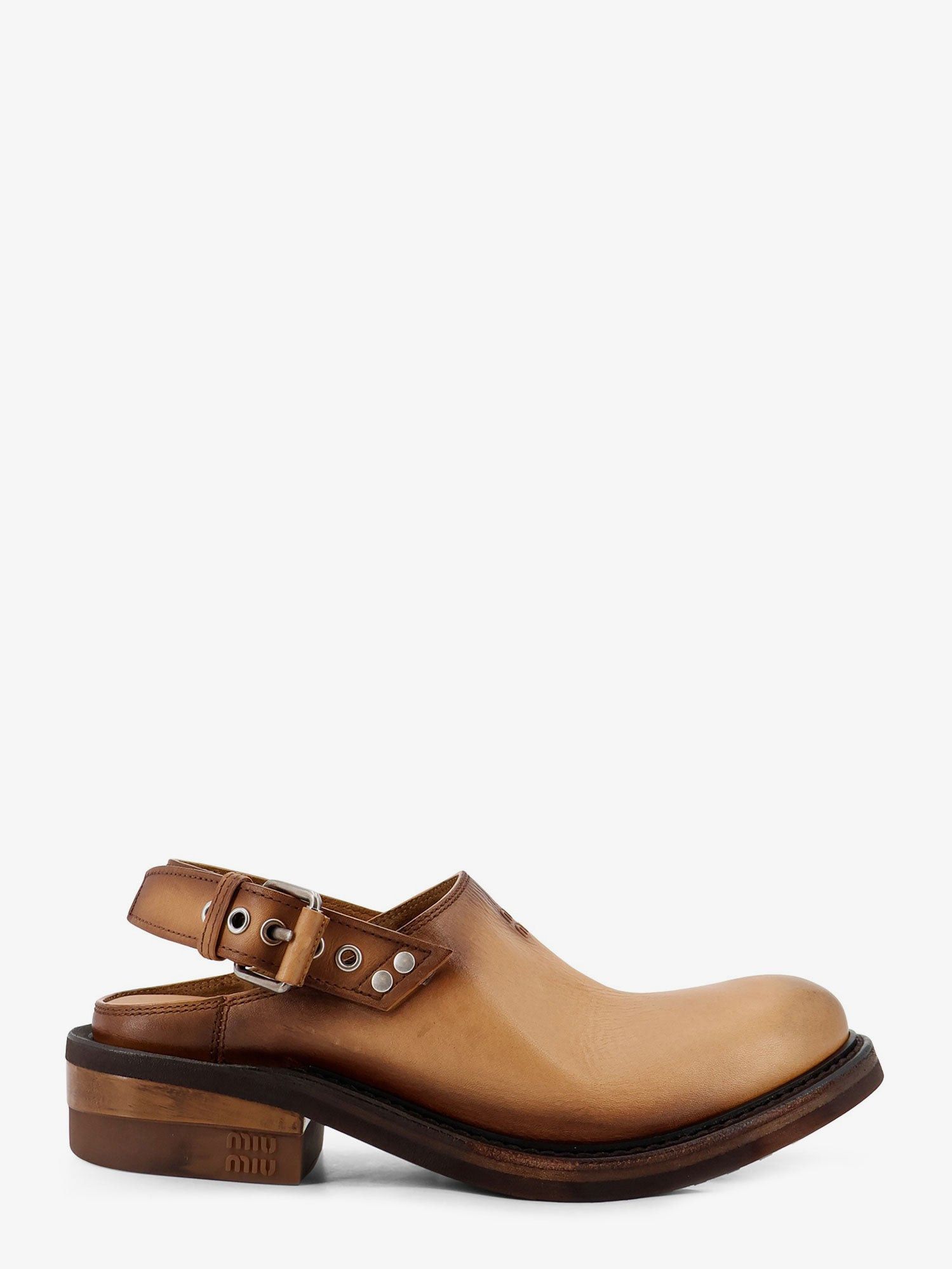 Miu Miu Miu Miu Foule Leather Sabot Sandals IT 37 Women - USA Tariffs Included Size US 7 / IT 37 - 1 Thumbnail