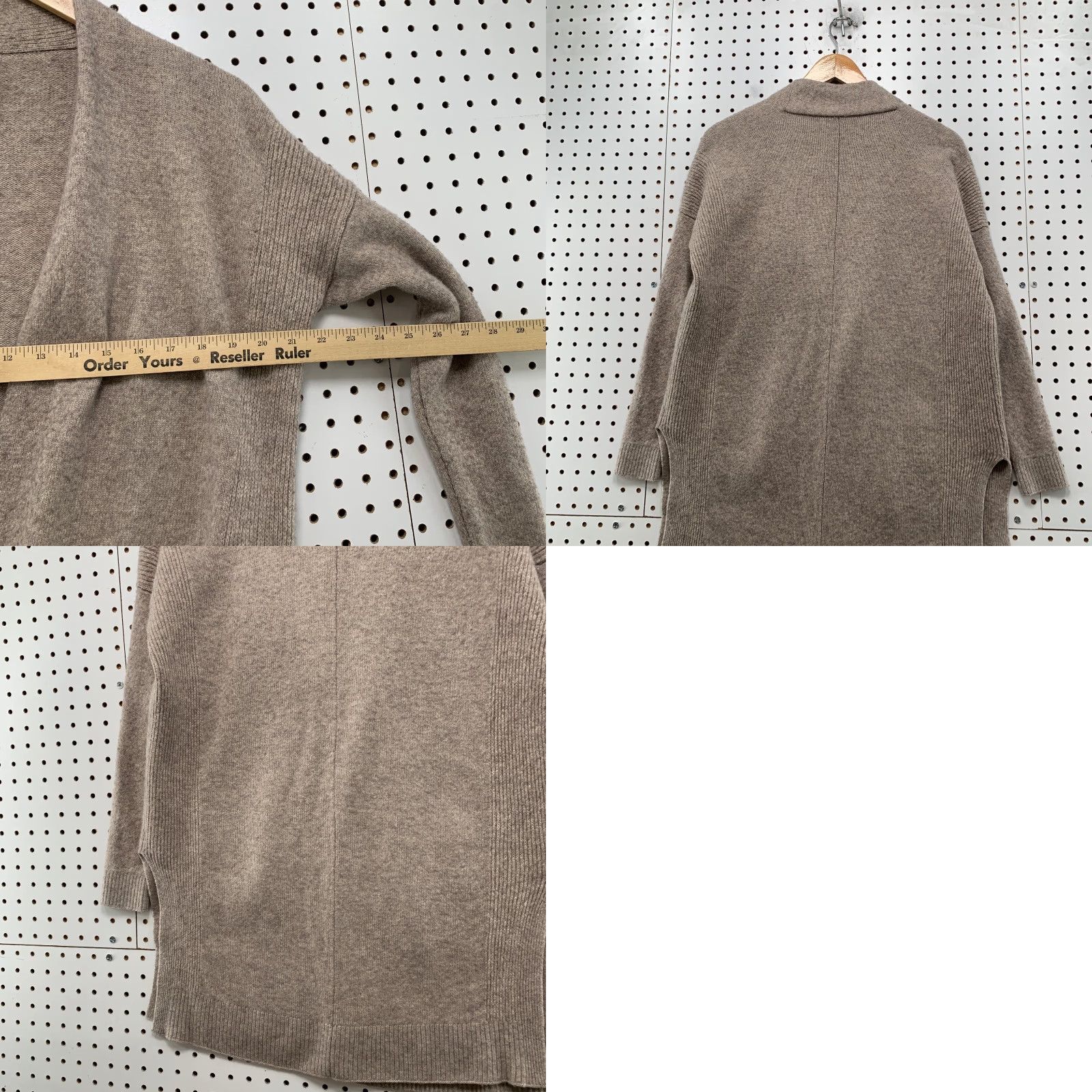 Athleta Athleta Wool Cashmere Cardigan Sweater Womens 2XS Brown Wrap Spirit Side Slit Cardigan Size XXS / US 00 / IT 34 - 9 Thumbnail