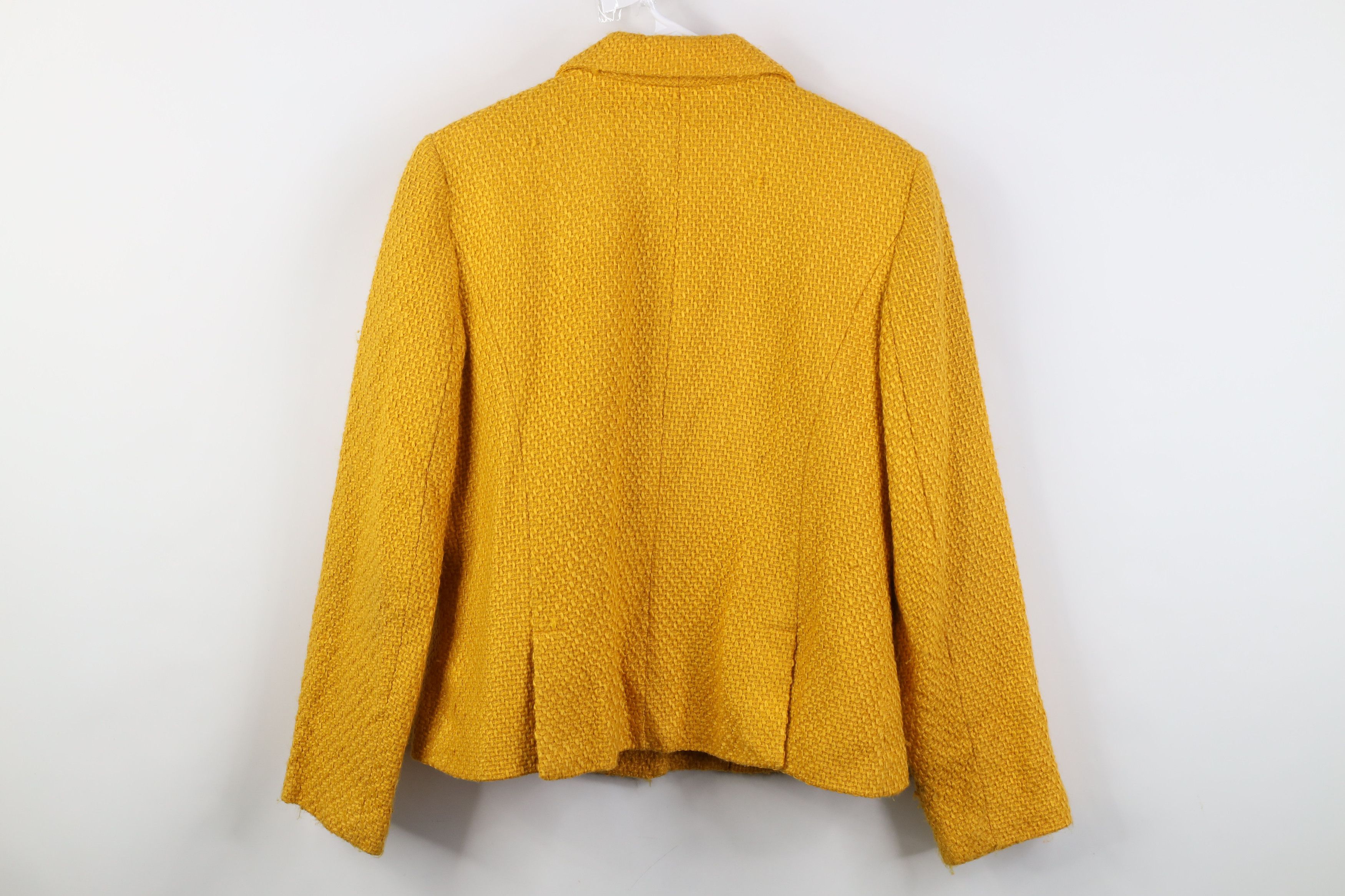 Vintage Vintage 90s Streetwear Weave Suit Coat Blazer Jacket Yellow Size XL / US 12-14 / IT 48-50 - 11 Thumbnail