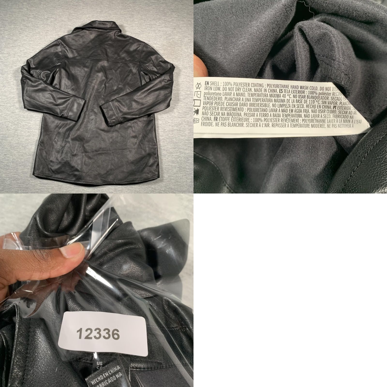 Forever 21 Forever 21 Jacket Womens Large Black Faux Leather Shirt Shacket Button Front Size L / US 10 / IT 46 - 8 Thumbnail