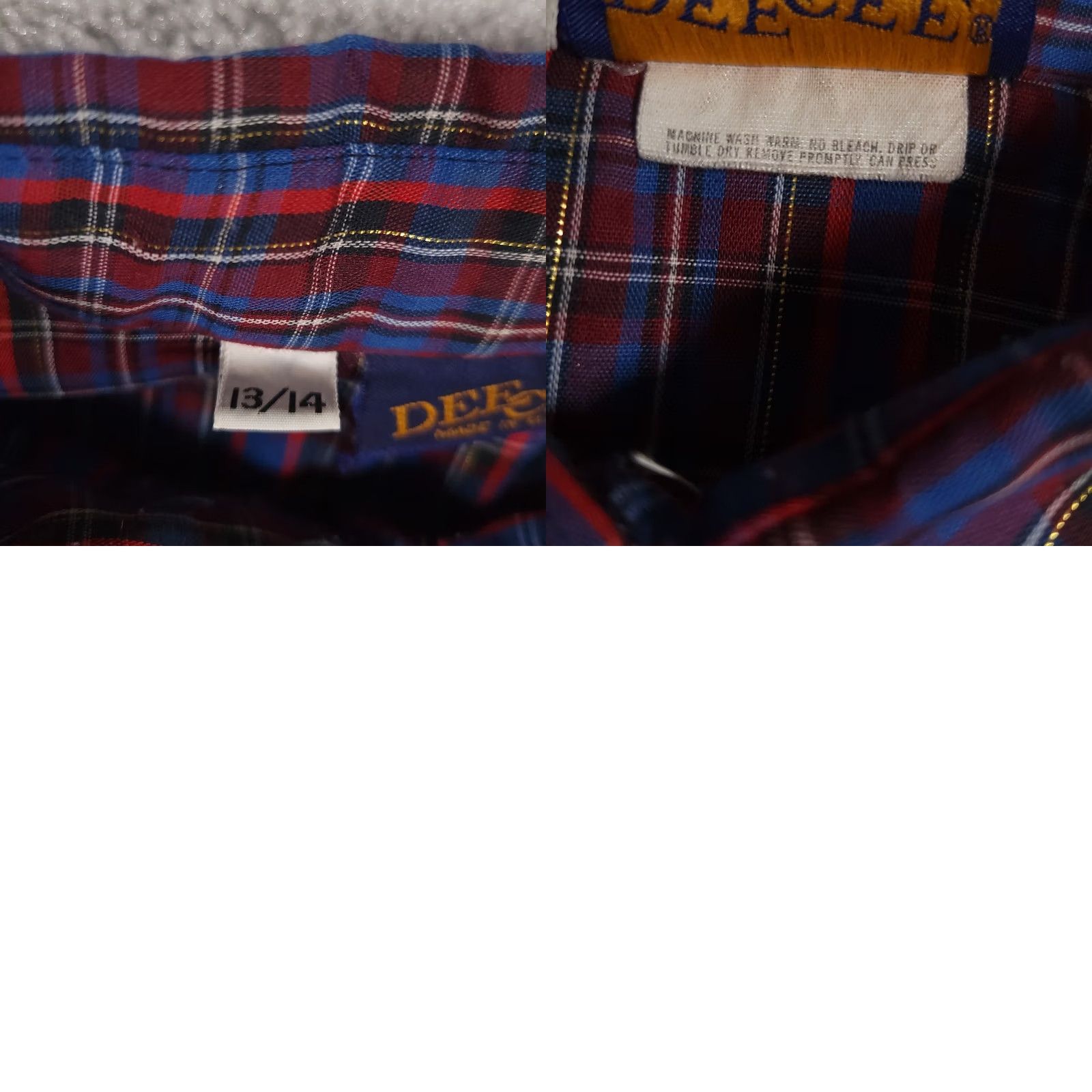 J Brand VINTAGE DEE CEE Western Pearl Snap Shirt Womens 13/14 Red Blue Plaid USA Made Shirt Mens Women Girls Size XL / US 12-14 / IT 48-50 - 9 Thumbnail