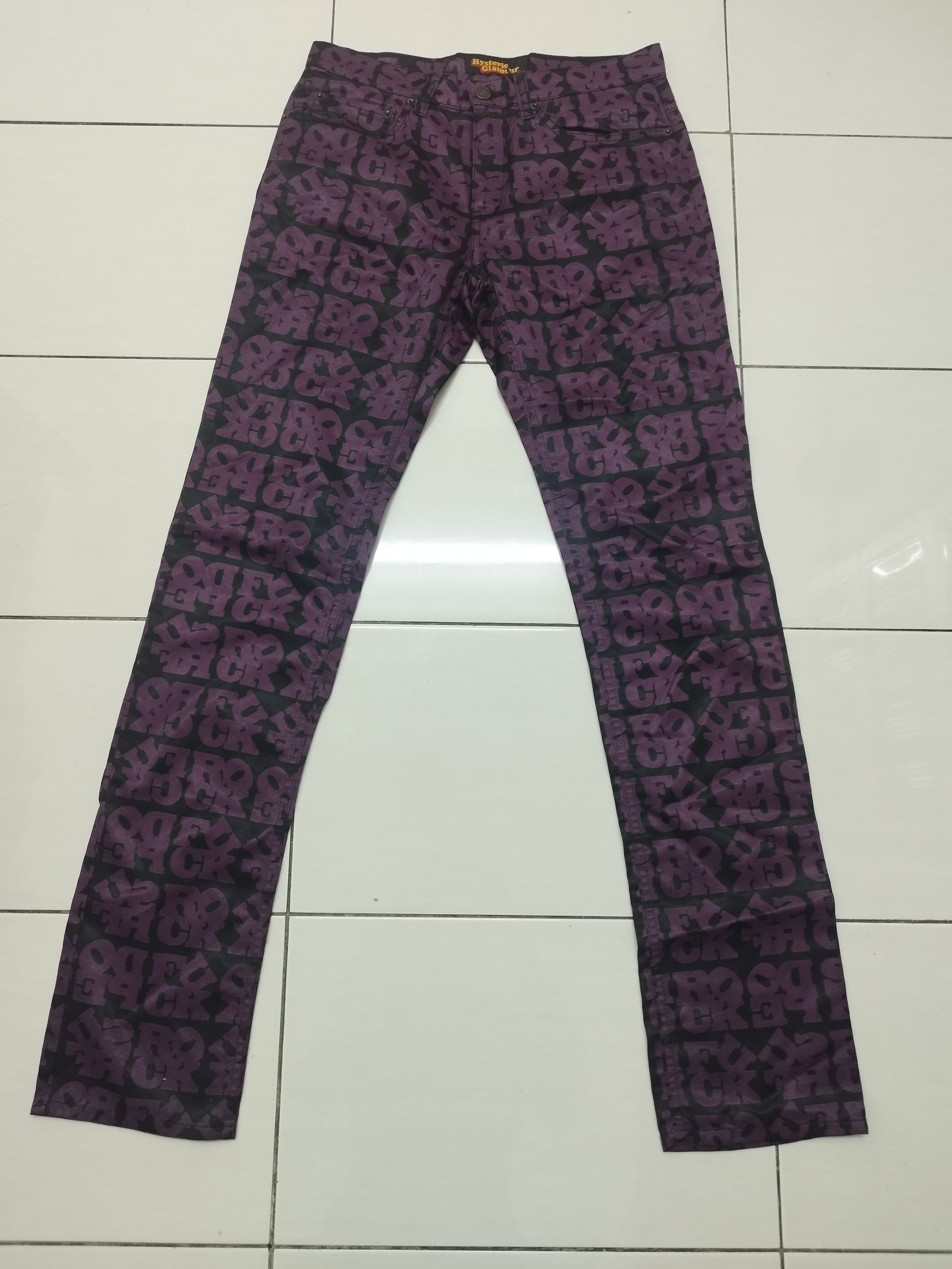 Hysteric Glamour × If Six Was Nine × Japanese Brand 00's Hysteric Glamour "Fuck Rock " Pants Size US 28 / EU 44 - 1 Thumbnail