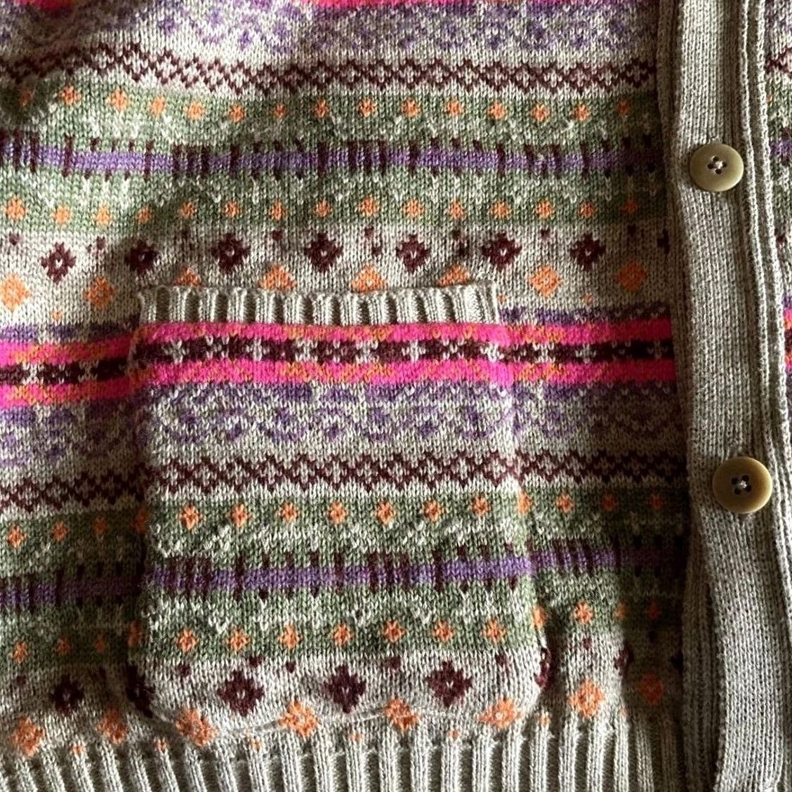 Kapital KAPITAL Men's Cardigan Wool Fair Isle Lettered Size 2 Multicolor Casual Used Sweater Jacket Size US XS / EU 42 / 0 - 7 Thumbnail