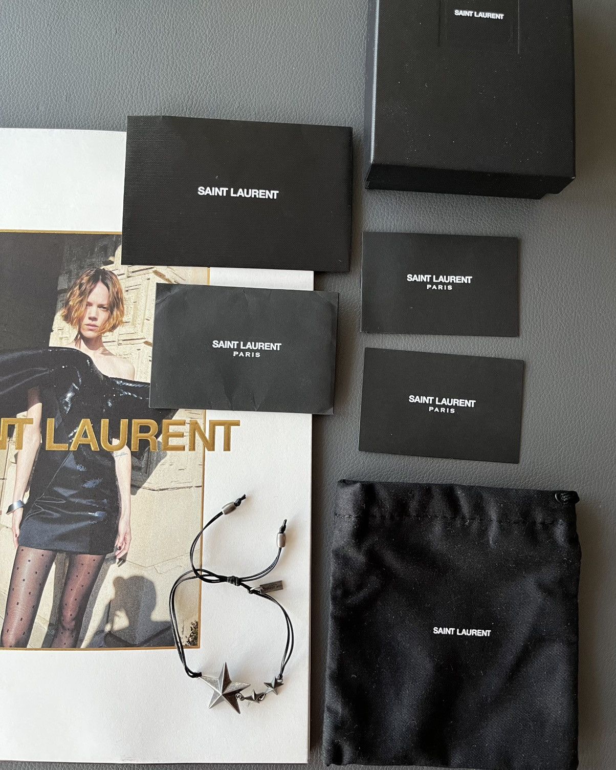 Hedi Slimane × Saint Laurent Paris × Yves Saint Laurent 🌟 🌟 🌟 Super Runway Saint Laurent Metal Star Bracelet ⭐️ Size ONE SIZE - 5 Thumbnail