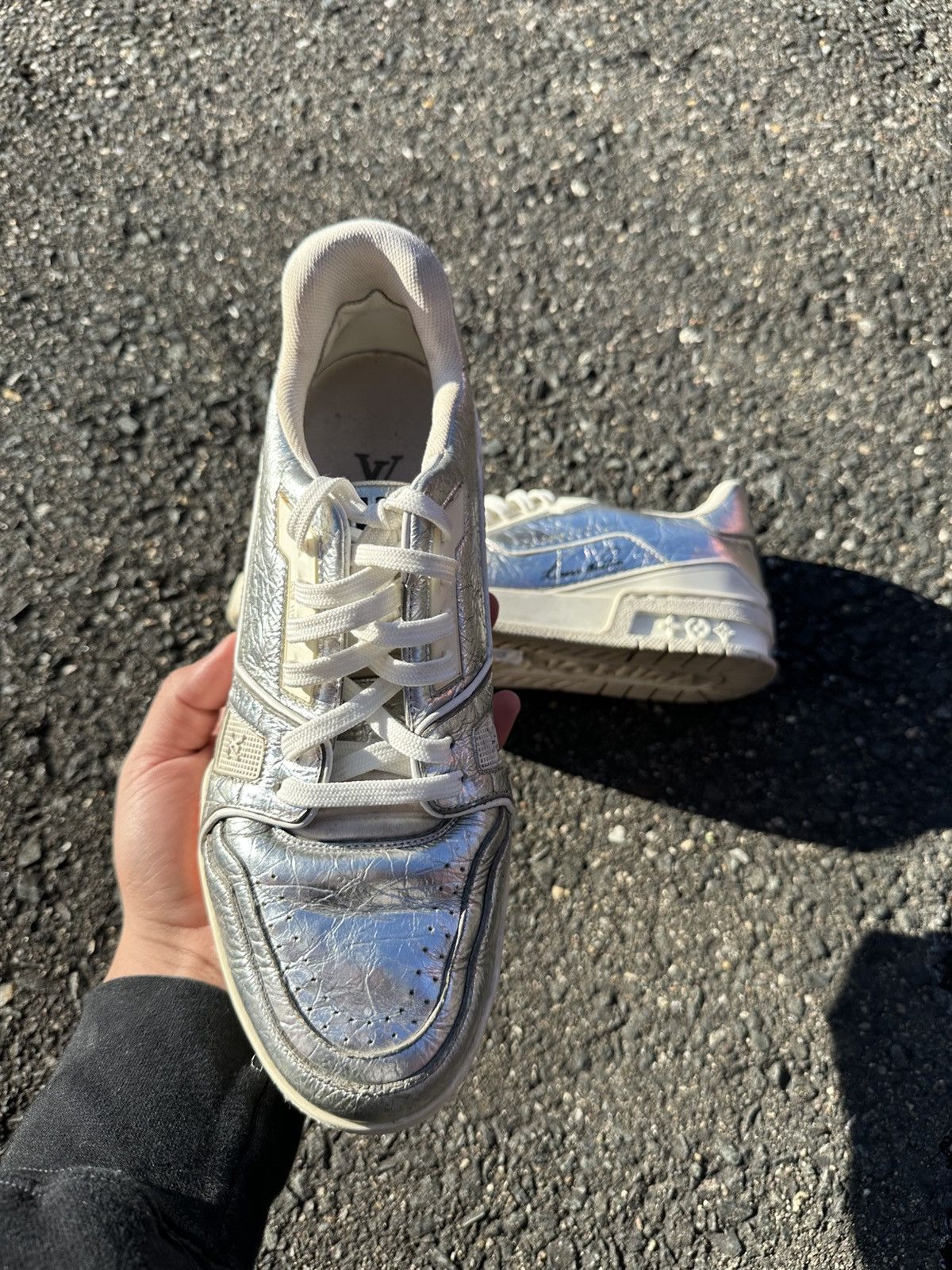 Louis Vuitton Louis Vuitton Trainer Metallic/Orange Size US 8 / EU 41 - 2 Thumbnail
