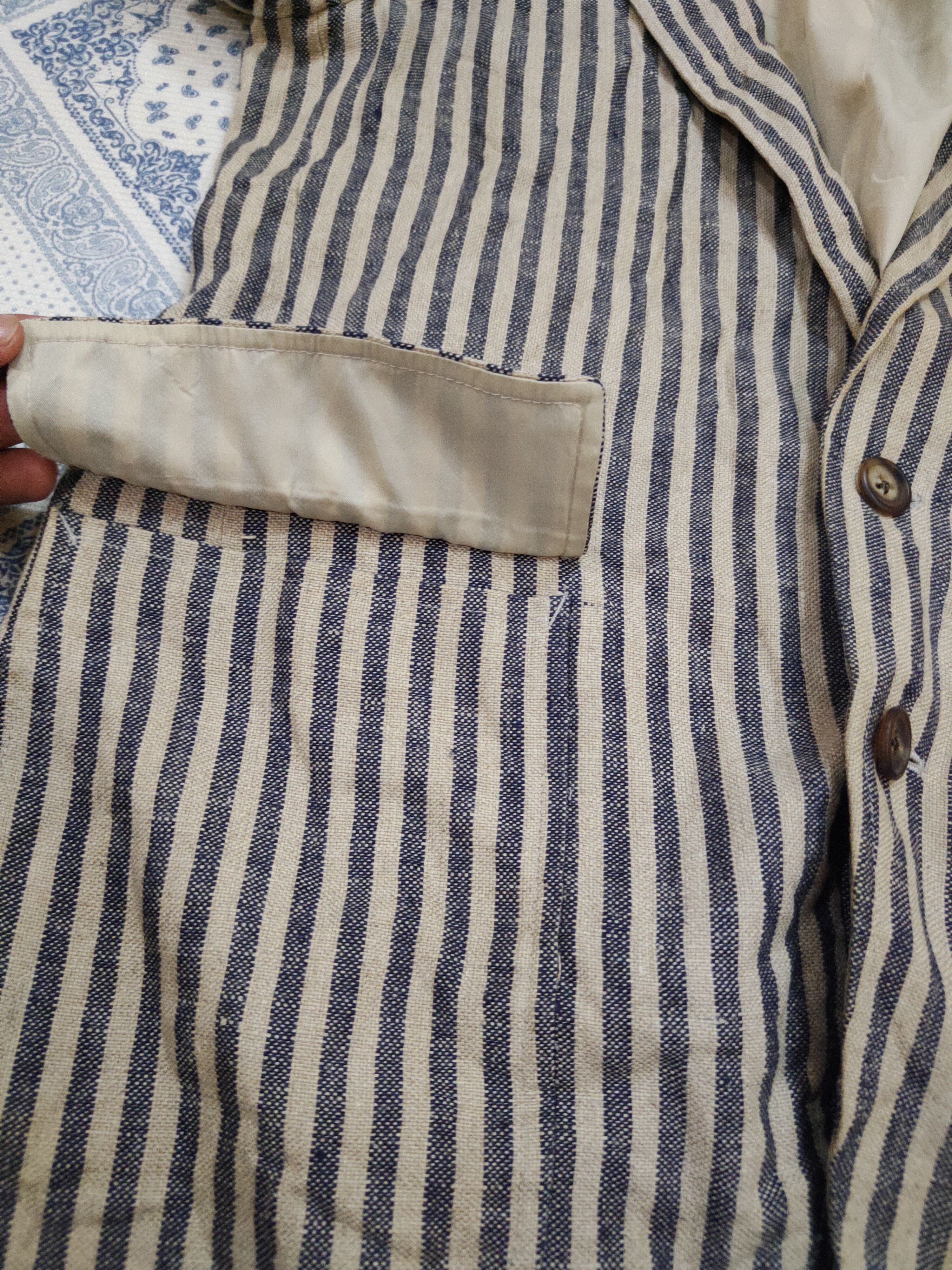 Polo Ralph Lauren Polo Ralph Lauren Canvas Stripe Blazer Size 40S - 3 Thumbnail