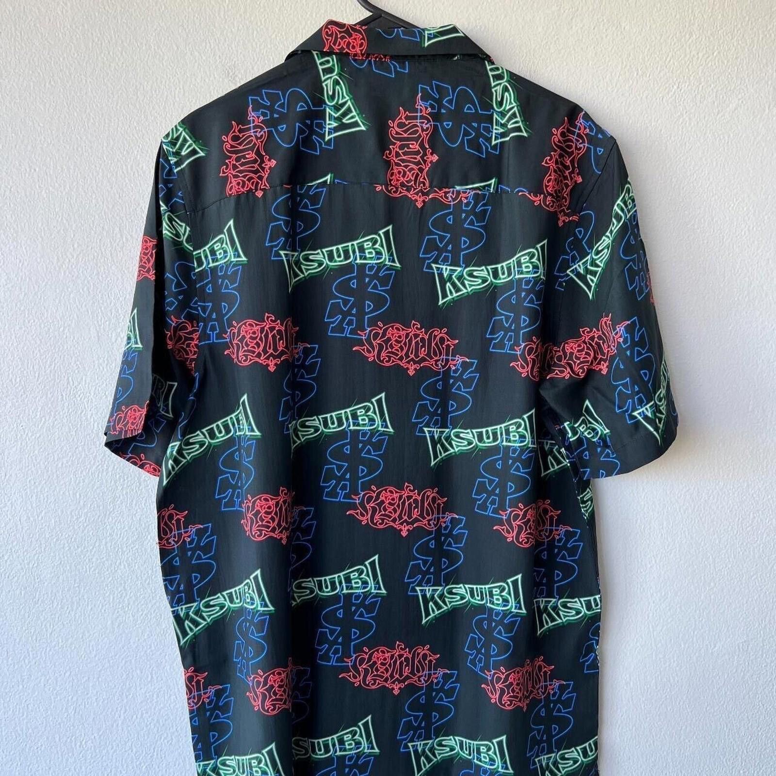 Ksubi new ksubi large l short sleeve shirt top resort black glow Size US L / EU 52-54 / 3 - 3 Thumbnail
