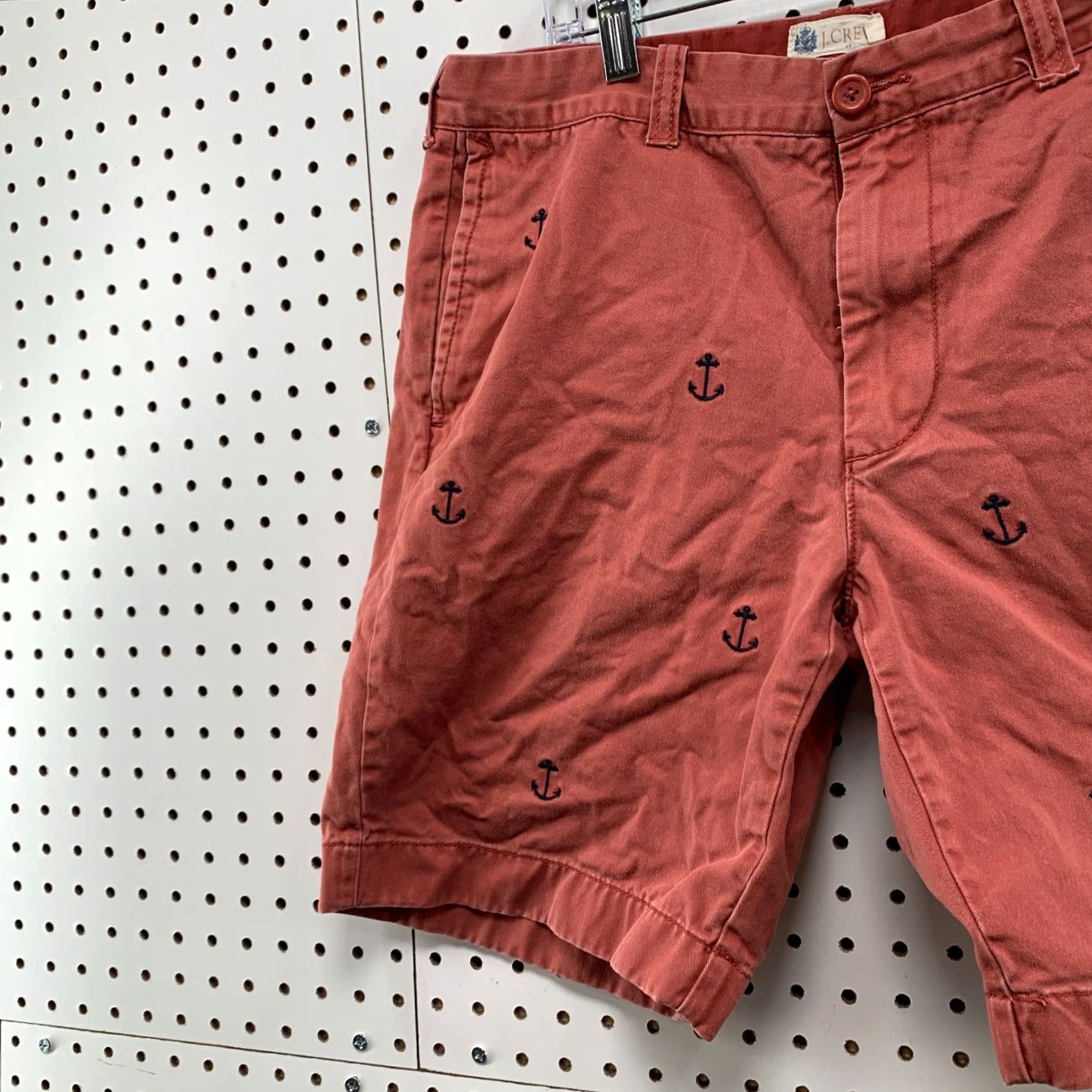 J.Crew JCrew CHino Shorts Mens 33x9 Red Anchor AOP All Over Print Preppy Casual Size US 33 - 4 Thumbnail