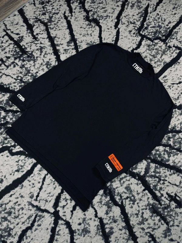 Heron Preston crewneck turtleneck longsleeve sweatshirt, black, S logo Size US S / EU 44-46 / 1 - 2 Thumbnail