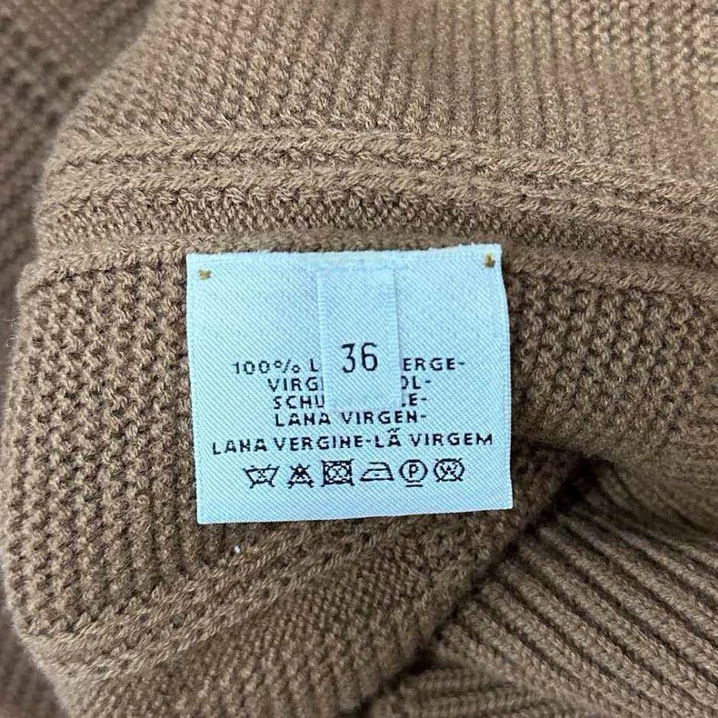 Hermes Brown HPattern Wool Sweater by HERMES-2506 Size S / US 4 / IT 40 - 5 Thumbnail