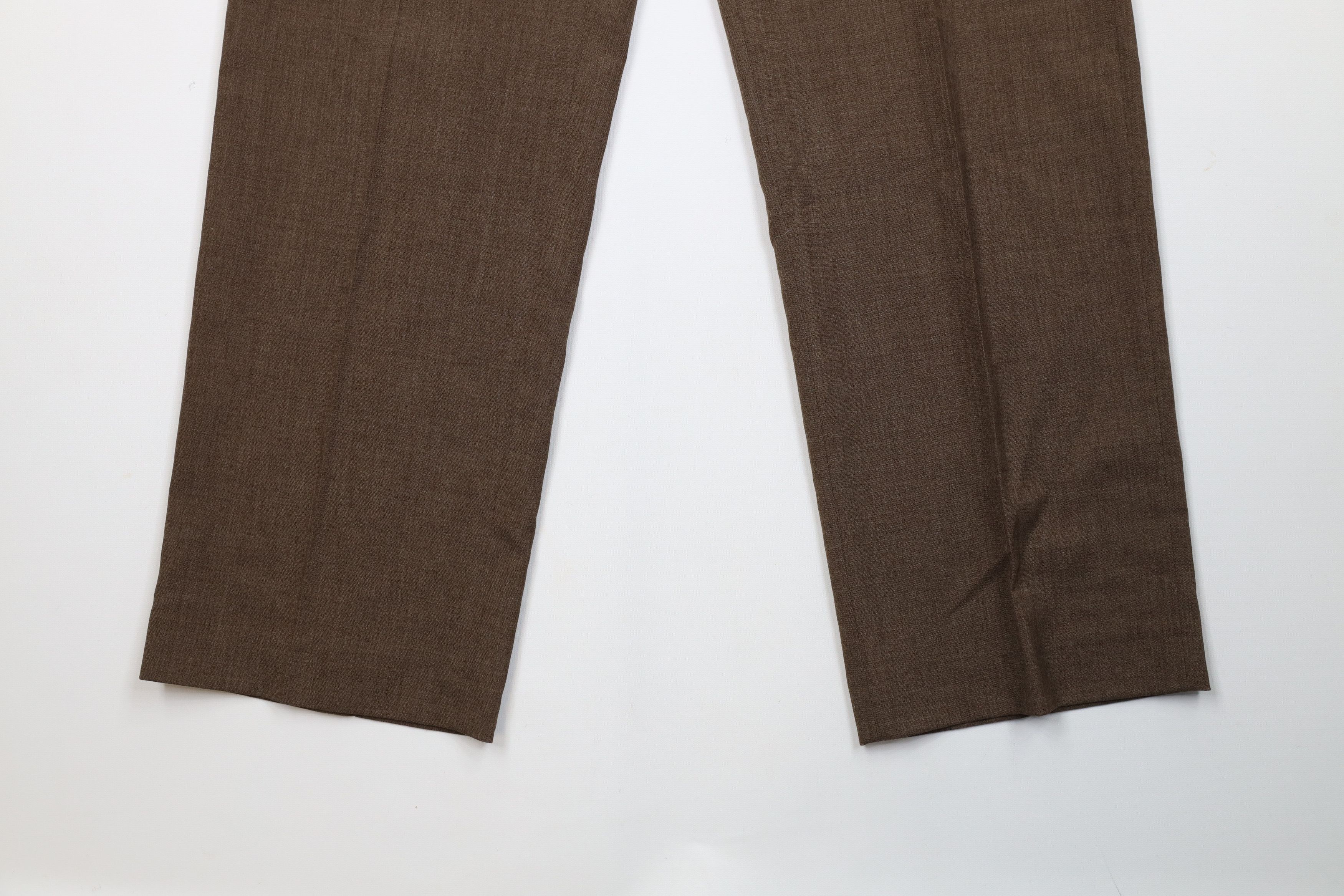 Vintage Vintage 70s Streetwear Wool Wide Leg Chino Pants Brown USA Size US 36 / EU 52 - 4 Thumbnail