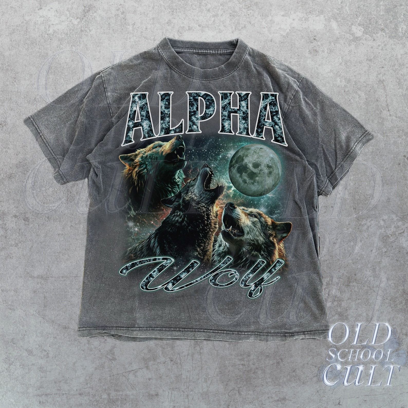 The Unbranded Brand Alpha Wolf Vintage Graphic T-Shirt Size US M / EU 48-50 / 2 - 1 Thumbnail
