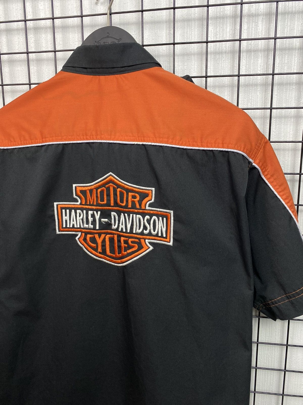 Vintage Vintage Harley Davidson Big Logo Short Sleeve Button Shirt L Size US L / EU 52-54 / 3 - 16 Thumbnail