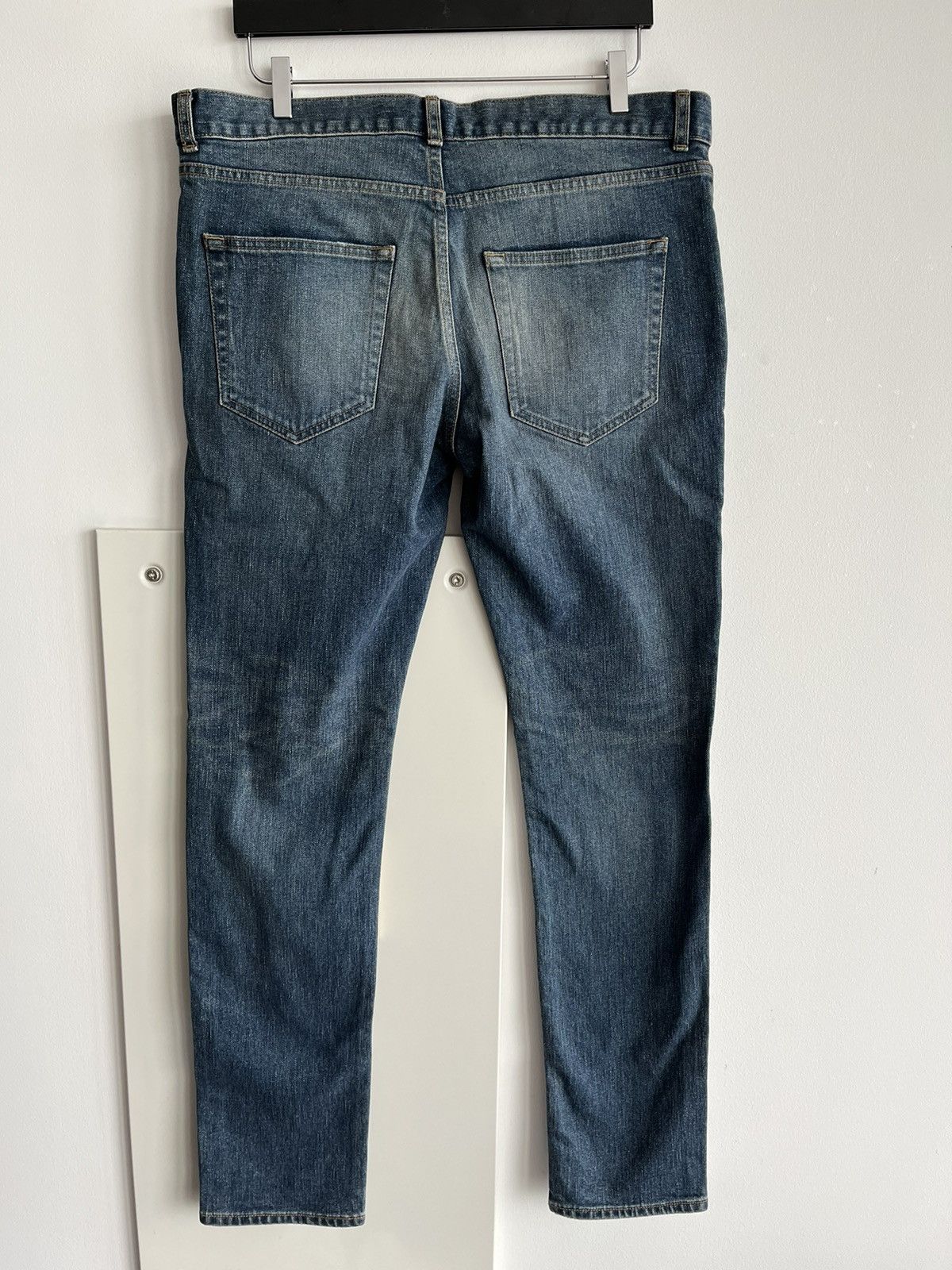 Hedi Slimane × Saint Laurent Paris × Yves Saint Laurent Saint Laurent Runway Sold Out Distressed Ripped Denim Jeans Size US 33 - 3 Thumbnail