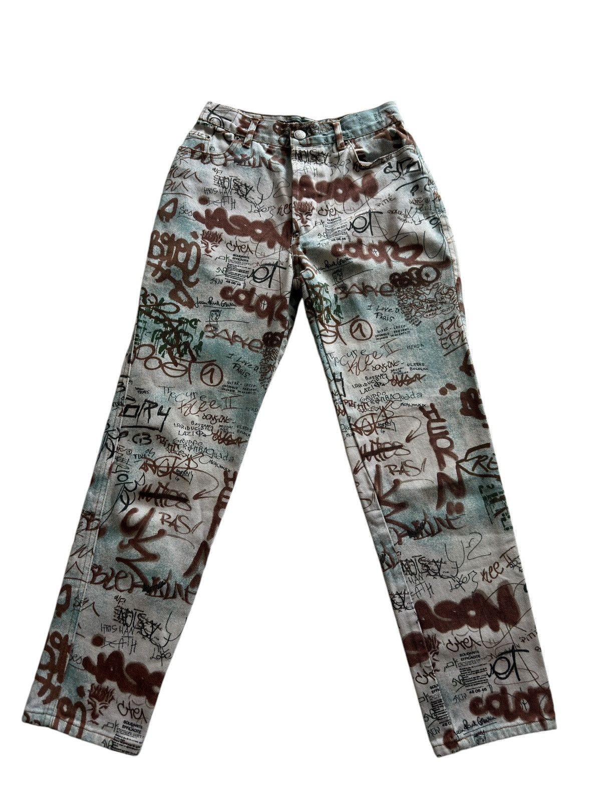 Jean Paul Gaultier Jean Paul Gaultier 1994 Graffiti Jeans Size 26" / US 2 / IT 38 - 1 Thumbnail