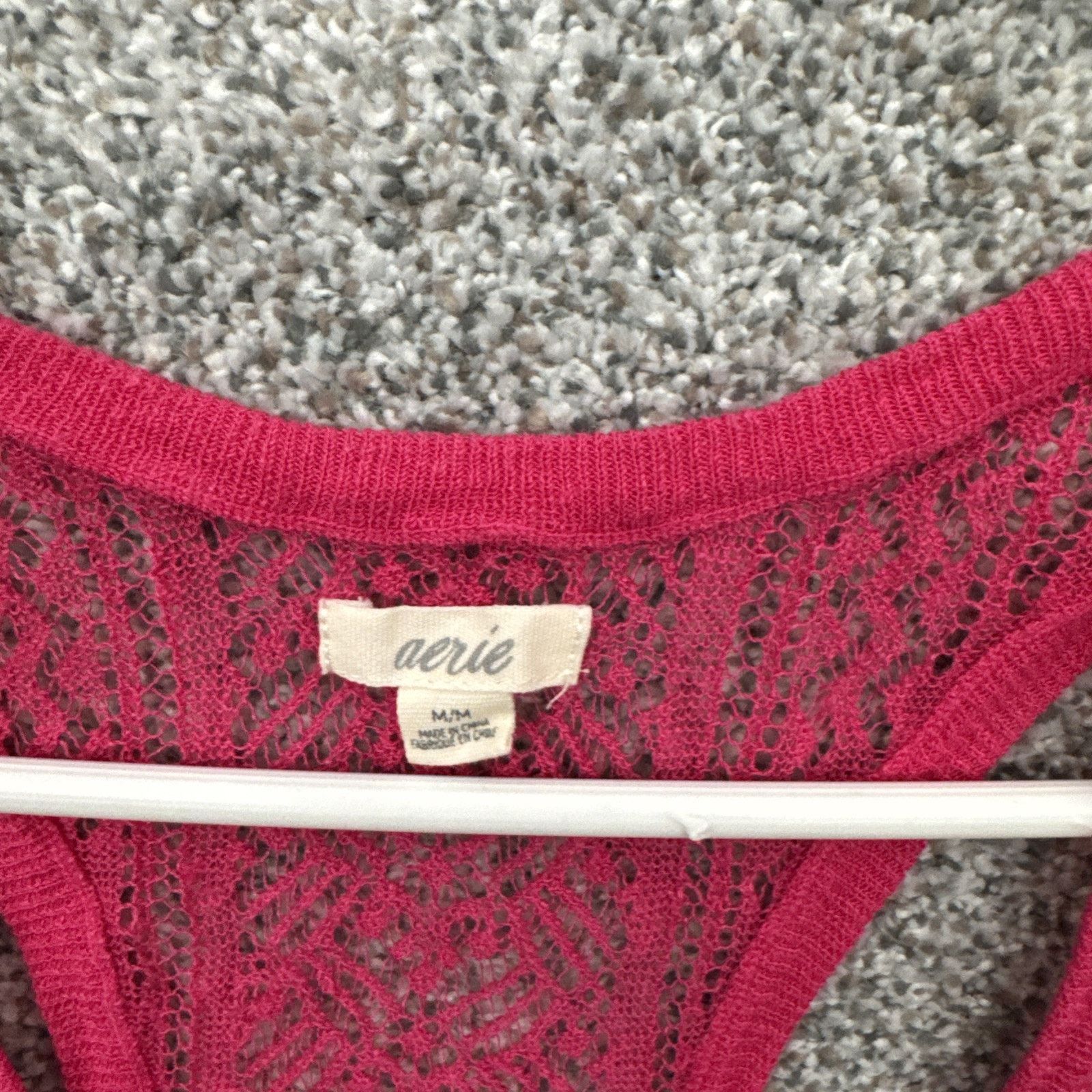 Other Aerie Tank Top Women M Sheer Crochet Boho Cottagecore Size M / US 6-8 / IT 42-44 - 5 Thumbnail