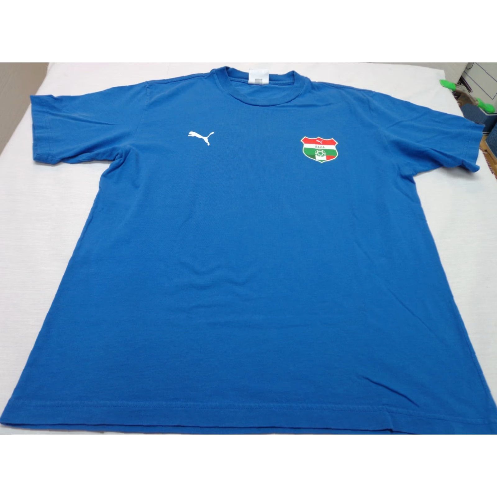 Puma PUMA ITALIA CALCIO SOCCER FUTBOL BLUE T-SHIRT M PUMA Men Short Sleeve Size M Blue Sports VS Flaw Size US M / EU 48-50 / 2 - 3 Thumbnail