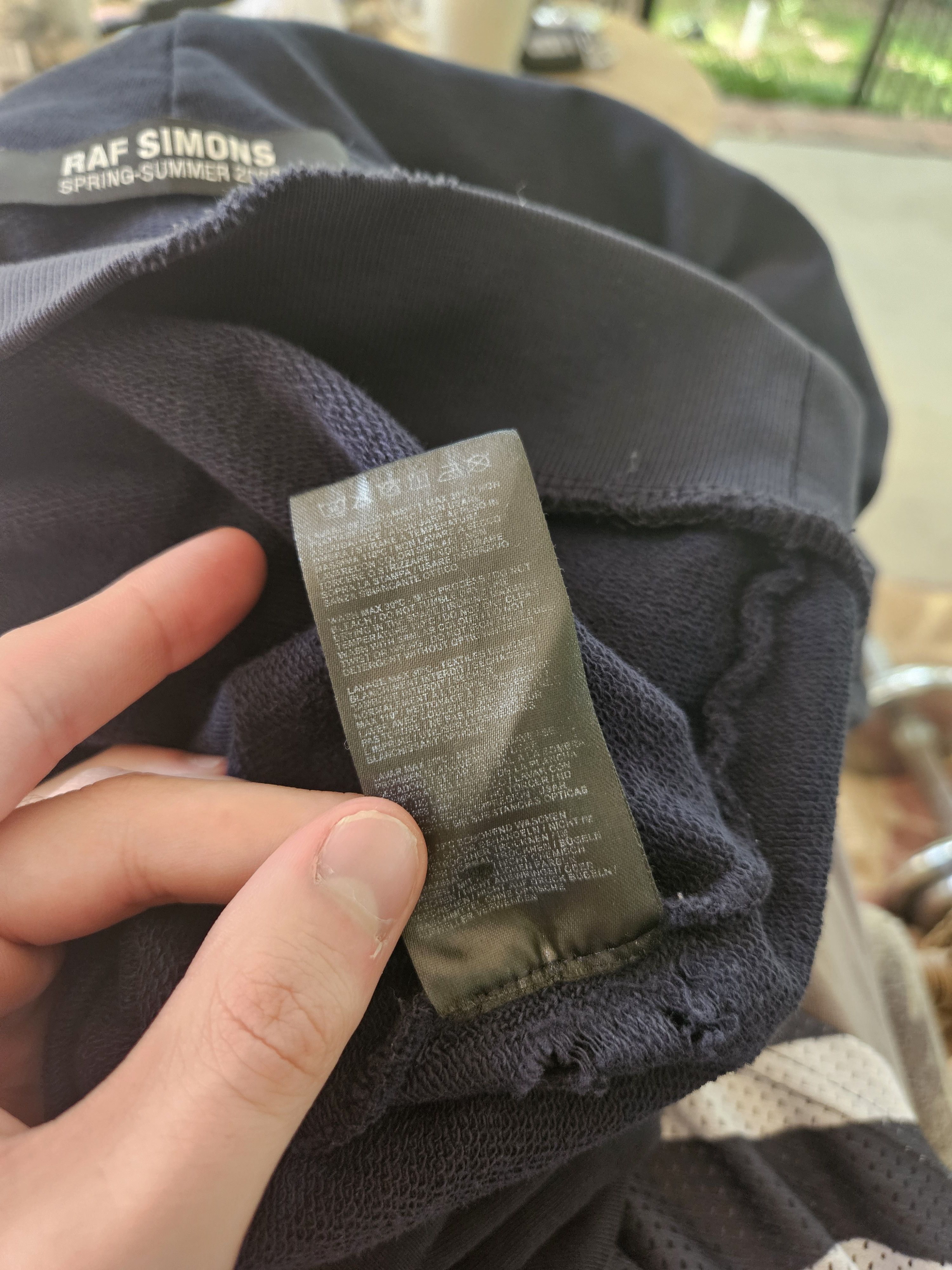 Raf Simons Grimcrawler University SS22 Distressed OVERSIZED Navy Hoodie Size US M / EU 48-50 / 2 - 9 Thumbnail