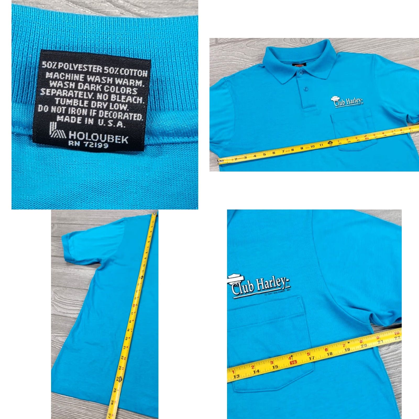 Harley Davidson Harley-Davidson Polo Shirt Mens L Blue 90s Biker Motorcycle Vintage Polo Shirt Men’s L Blues Size US L / EU 52-54 / 3 - 8 Thumbnail