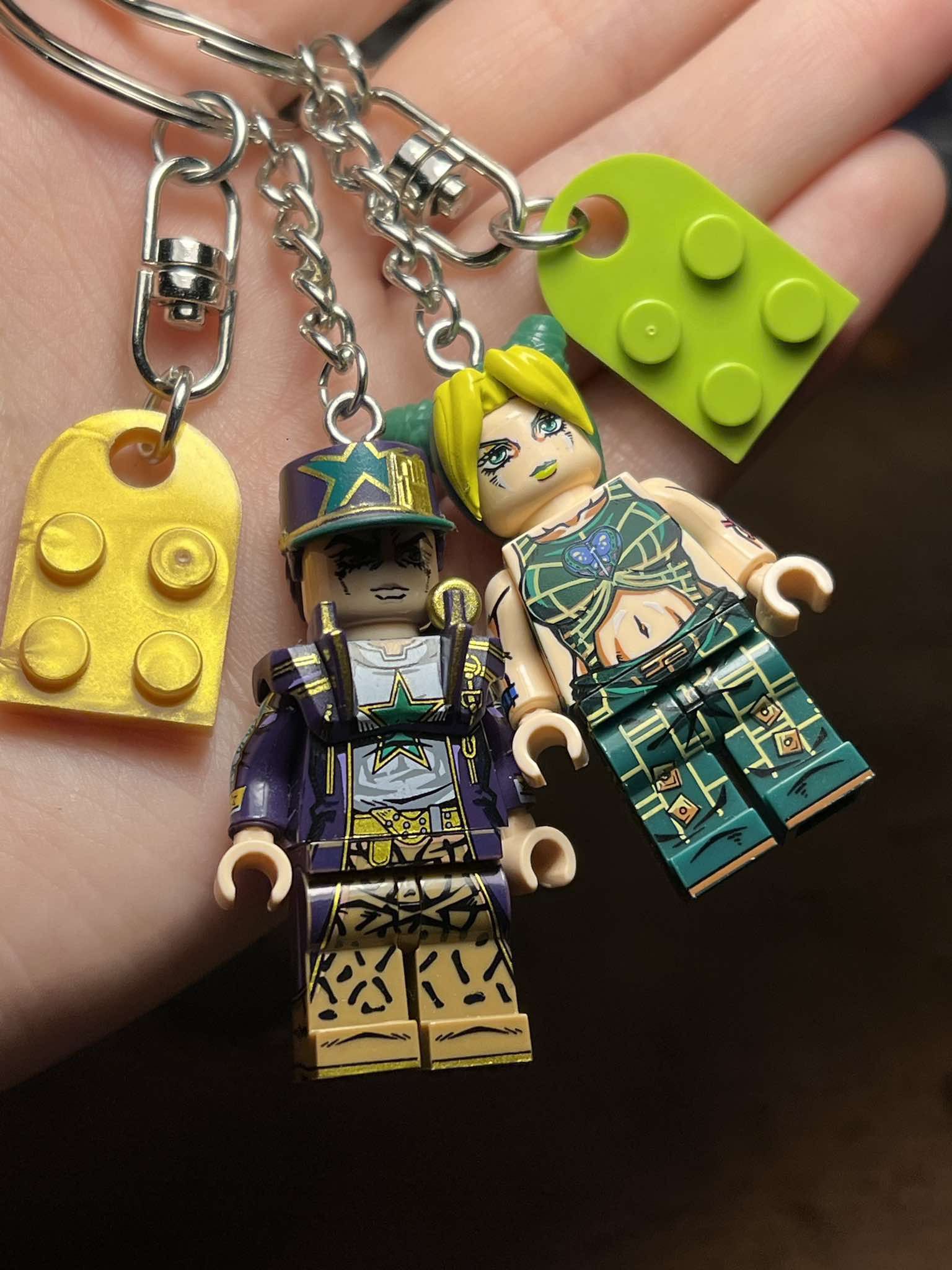 Anime Jojo Jolyne Jotaro anime mini figurine keychain keyring Size ONE SIZE - 1 Thumbnail