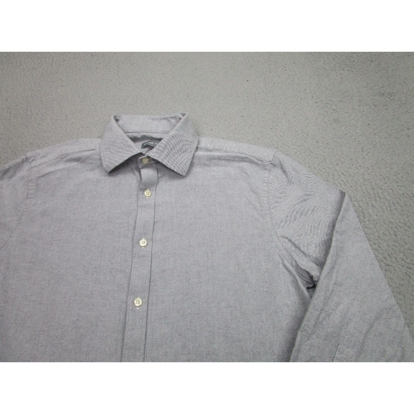 Michael Kors Michael Kors Shirt Mens Large Gray Slim 16 32/33 Oxford Casual Button-Up Size US L / EU 52-54 / 3 - 3 Thumbnail