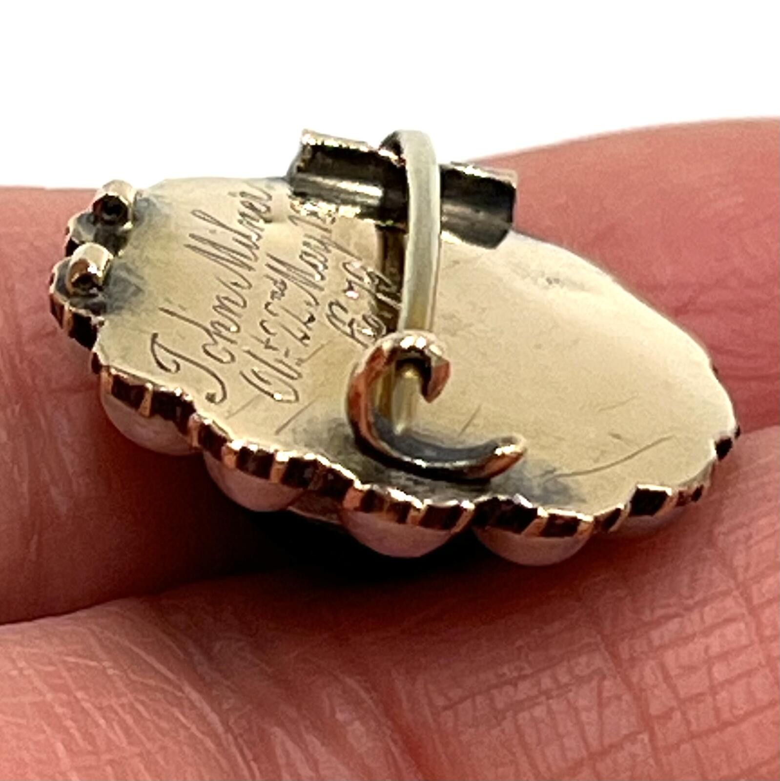 Other 14K Gold & Sterling Silver Garnet & Pearl Mourner’s Brooch Size ONE SIZE - 6 Thumbnail