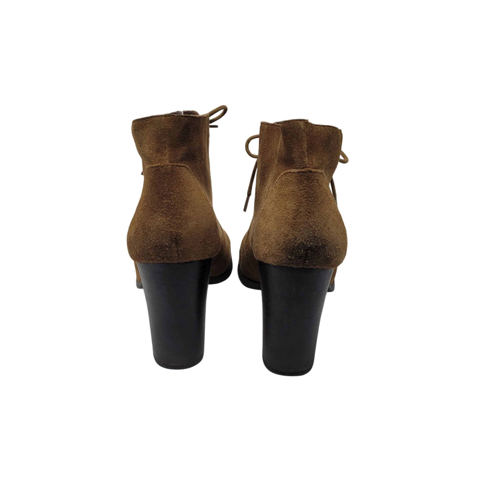 Franco Sarto Franco Sarto Womens Wenda Ankle Boots 8.5 Leather Upper Brow Size US 8.5 / IT 38.5 - 8 Thumbnail