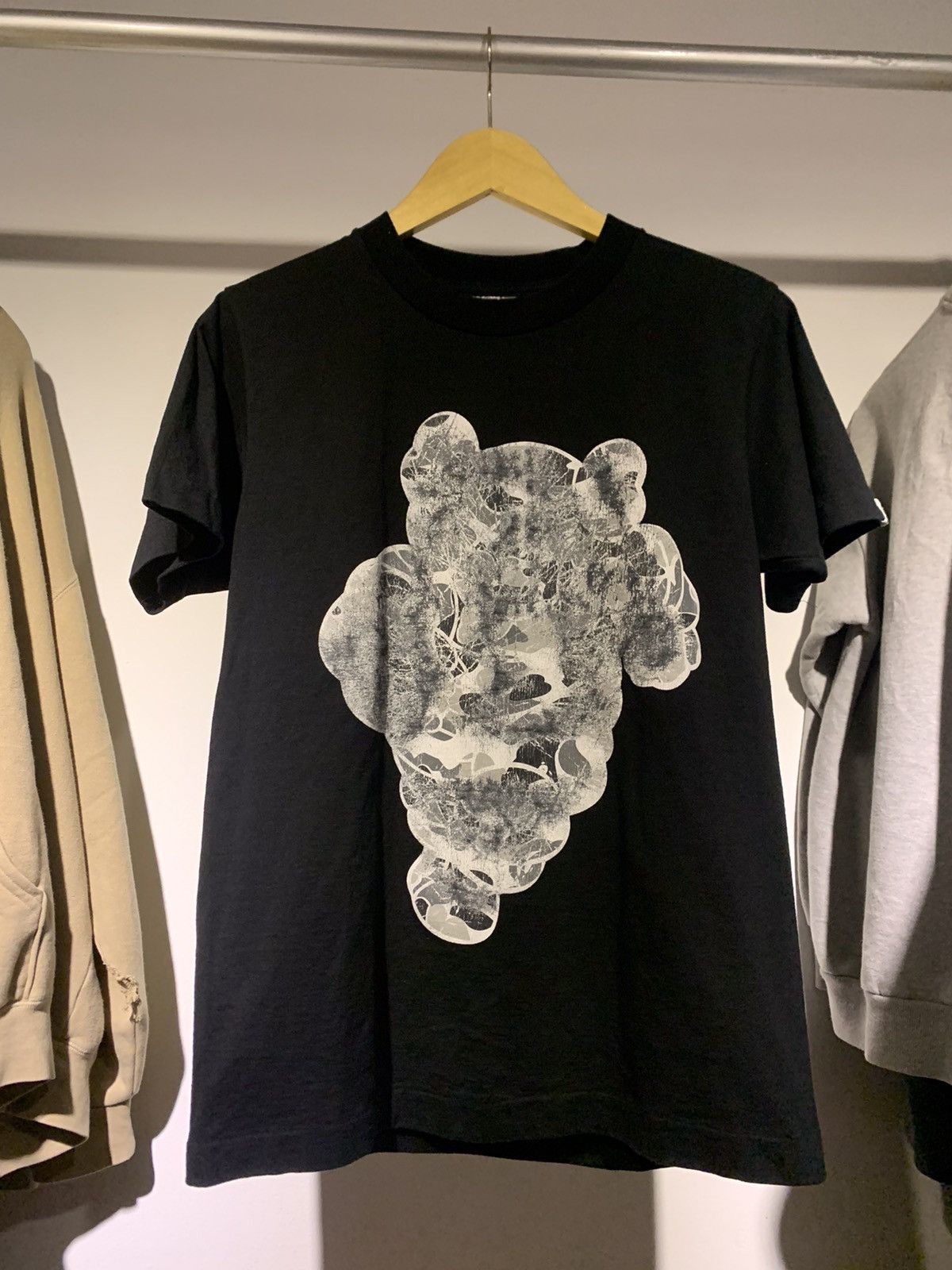 A Bathing Ape Bape x Kaws XX Grey Ape Head Tee