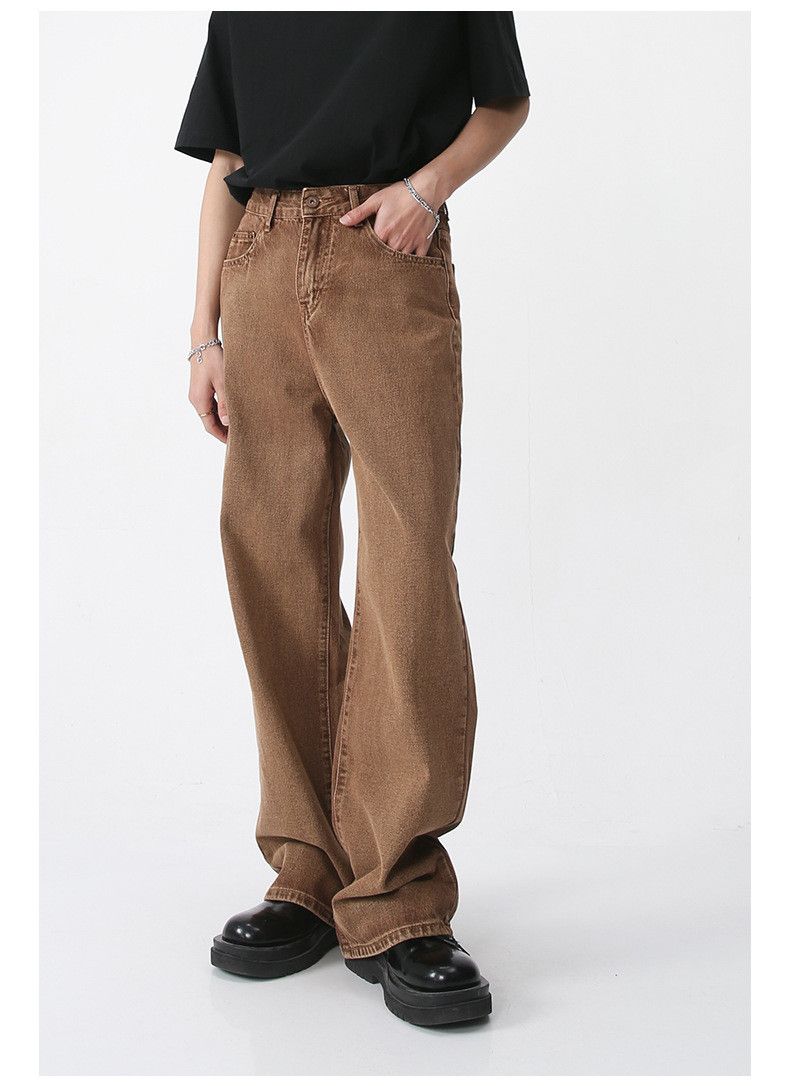 Japanese Brand × Jean Brown loose simple retro casual denim trousers Size US 32 / EU 48 - 1 Thumbnail