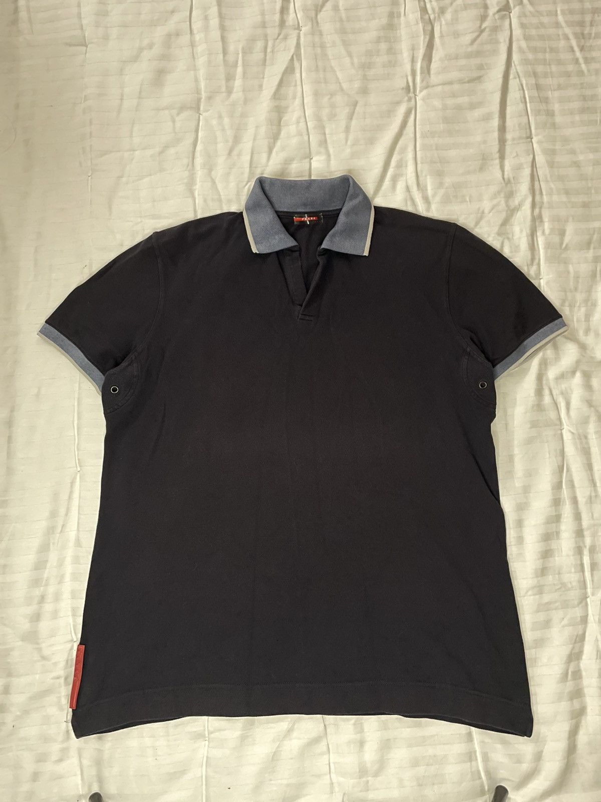 Prada Vintage Prada Red Tab Polo Size US XL / EU 56 / 4 - 1 Thumbnail