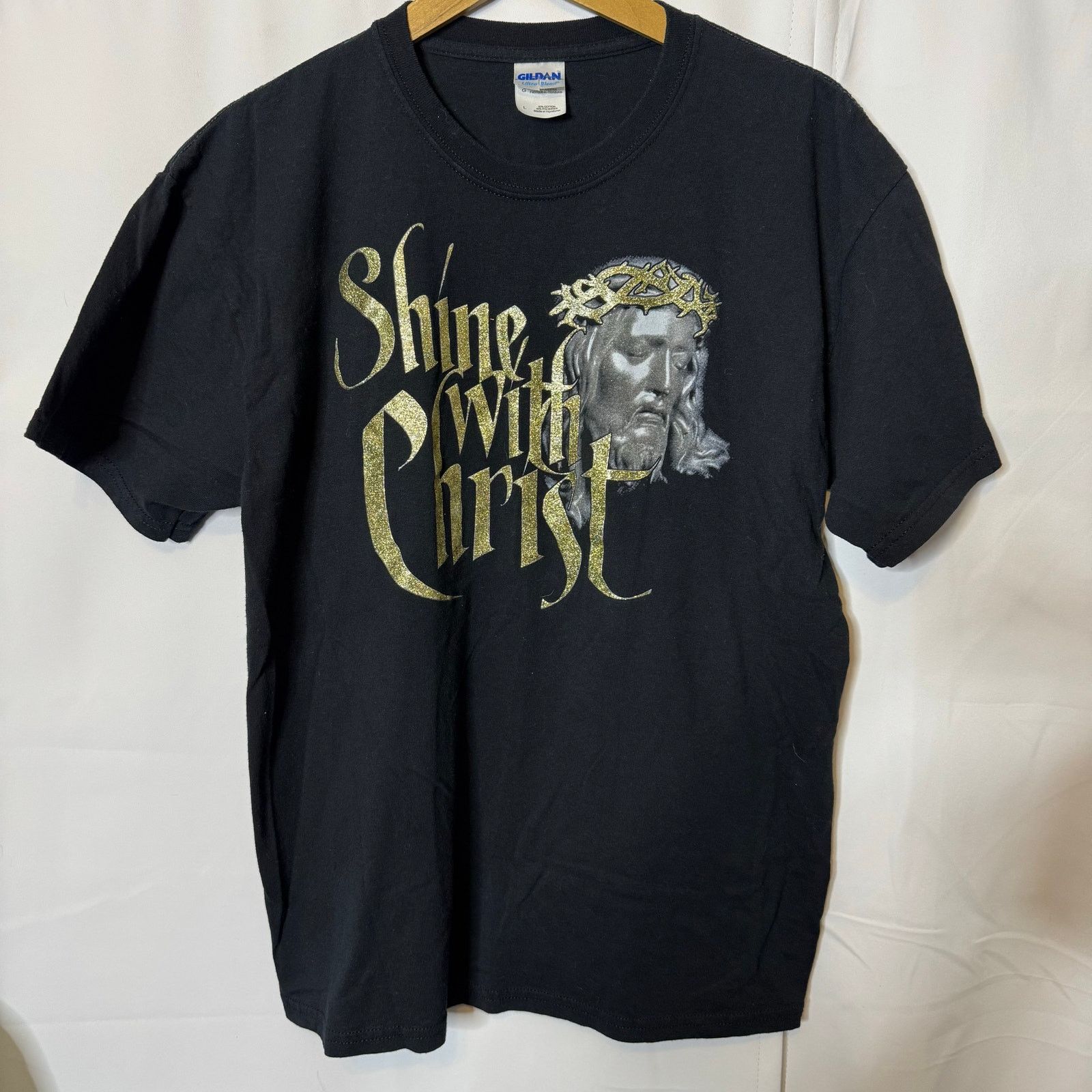 Gildan Shine With Christ Graphic Tee Glitter Gildan Size L Easter Size US L / EU 52-54 / 3 - 2 Thumbnail
