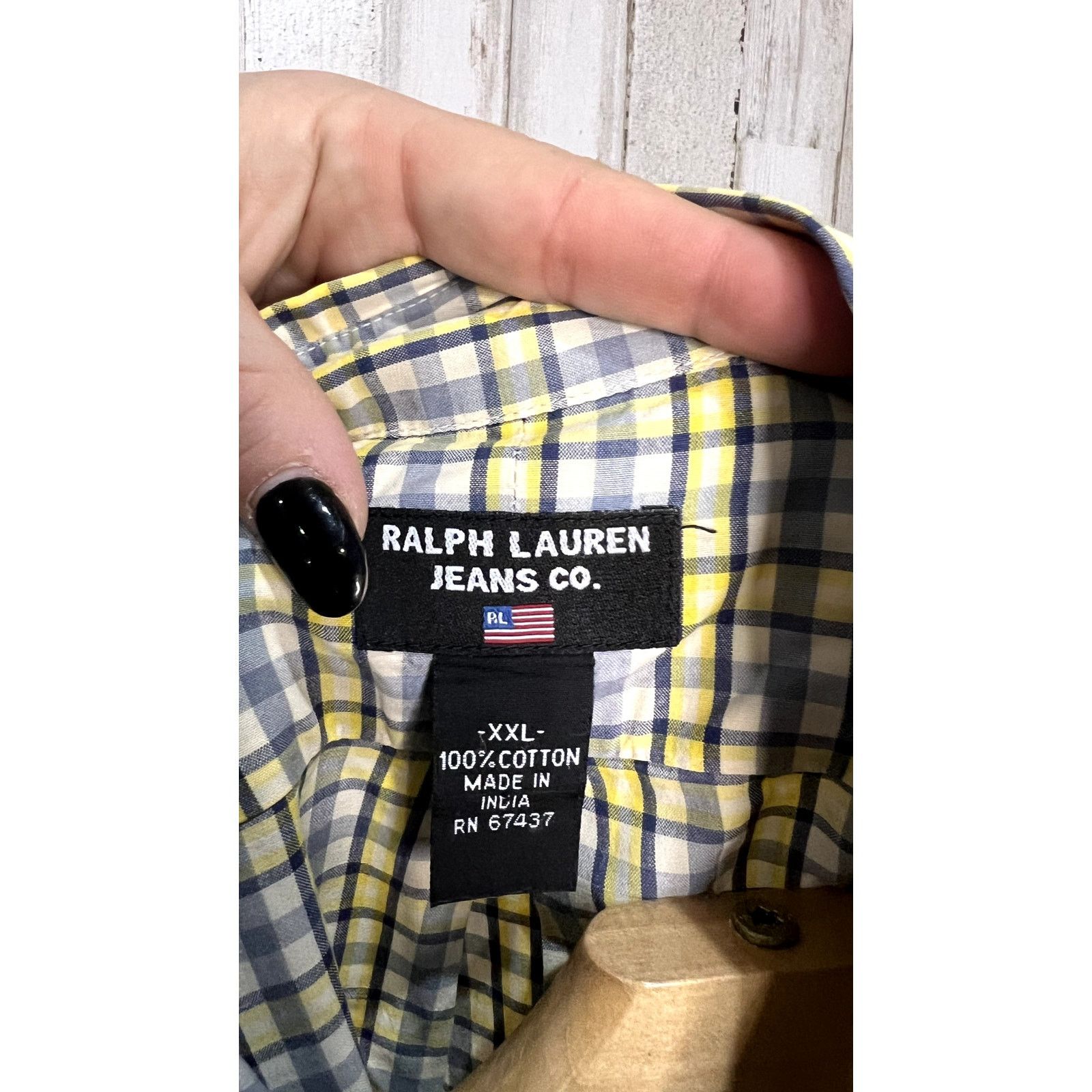 Ralph Lauren Ralph Lauren Men's XXL Yellow Plaid Short Sleeve Button-Up Size US XXL / EU 58 / 5 - 3 Thumbnail