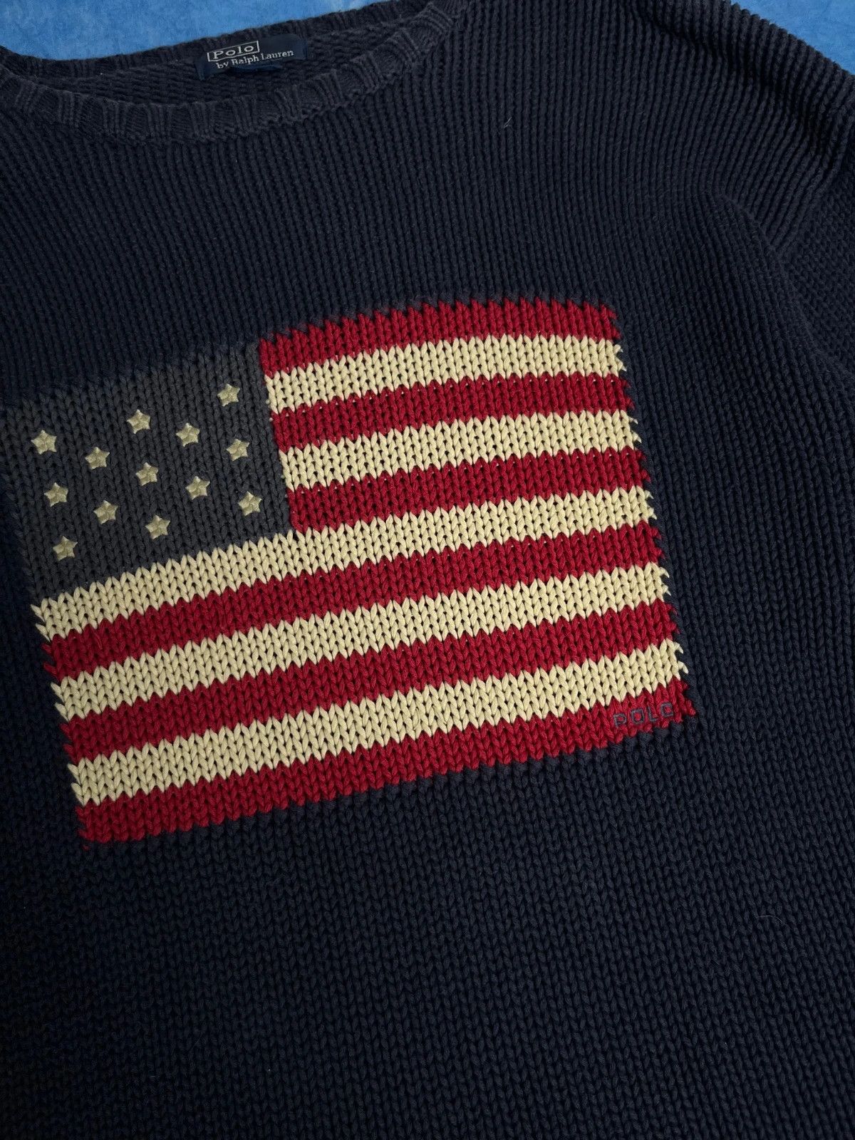 Polo Ralph Lauren Vintage 80s Polo Ralph Lauren USA Flag Polo USA Flag Size US L / EU 52-54 / 3 - 3 Thumbnail