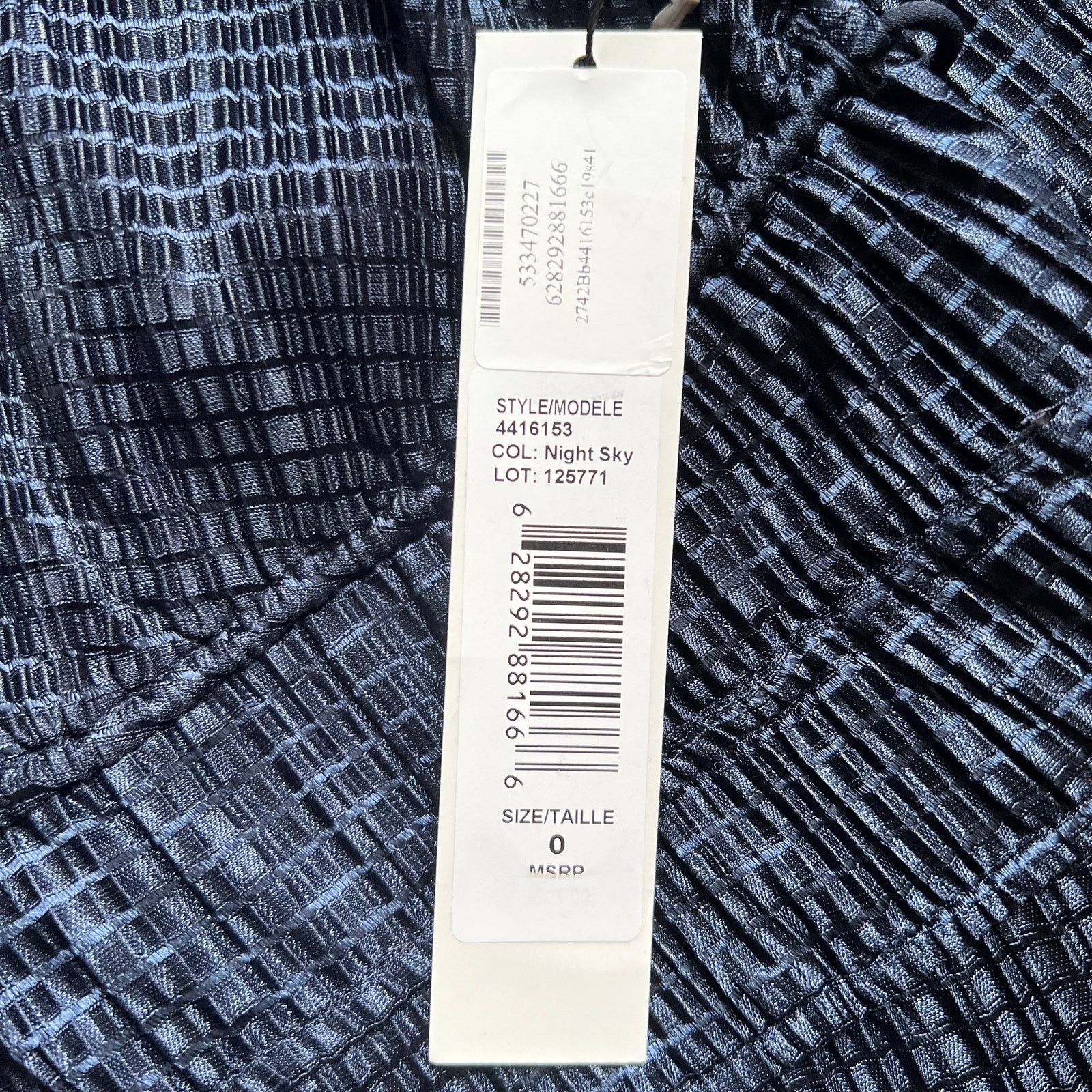 Monique Lhuillier ML MONIQUE LHUILLIER Navy Tie V-back Midi Dress, US0 Size XS / US 0-2 / IT 36-38 - 7 Thumbnail
