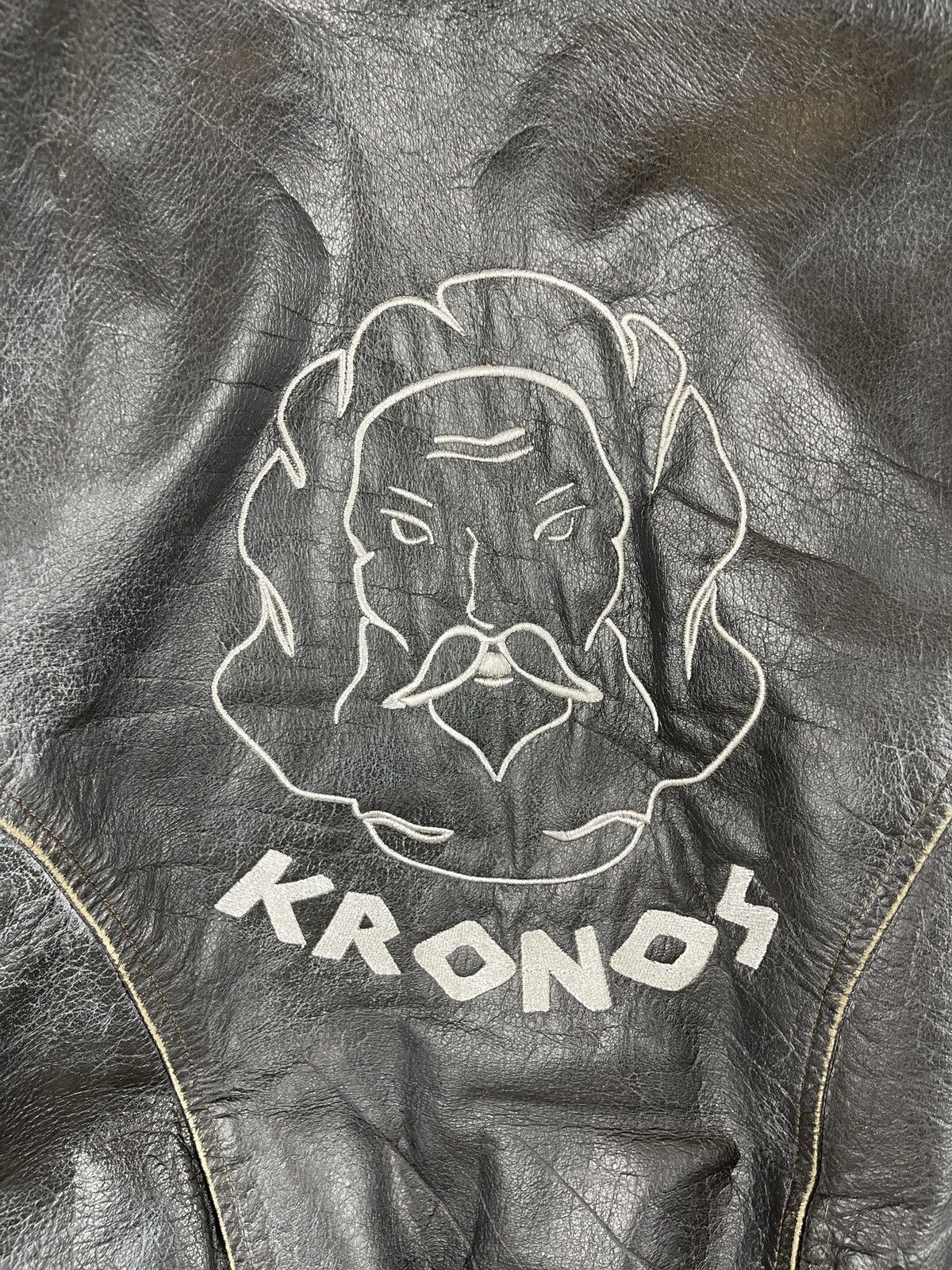 Vintage Norma Vintage 80s 90s Leather motorcycle jacket Kronos Rare Size US L / EU 52-54 / 3 - 18 Thumbnail