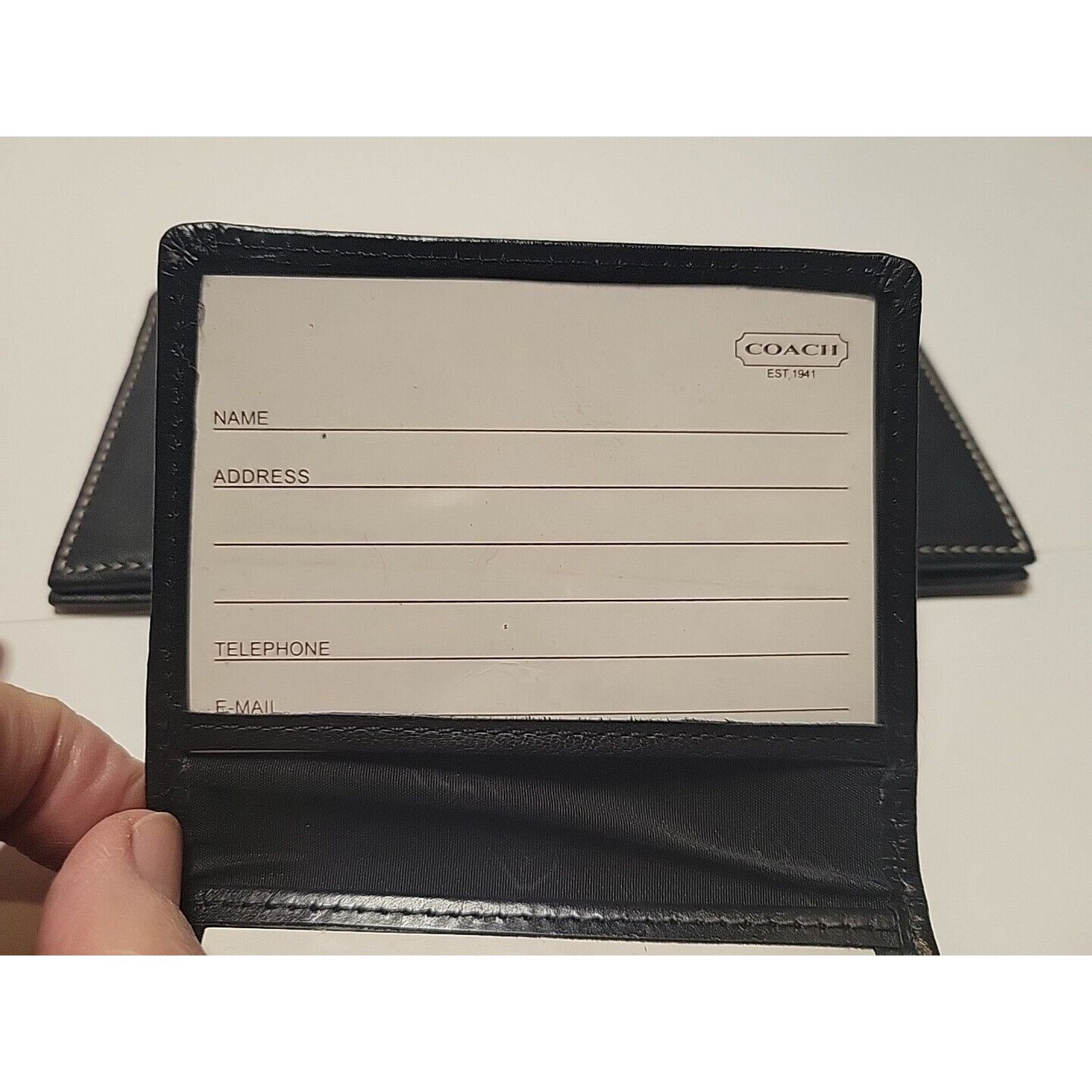 Coach COACH Black Leather Checkbook Wallet Card Case Long Bifold Size ONE SIZE - 8 Thumbnail