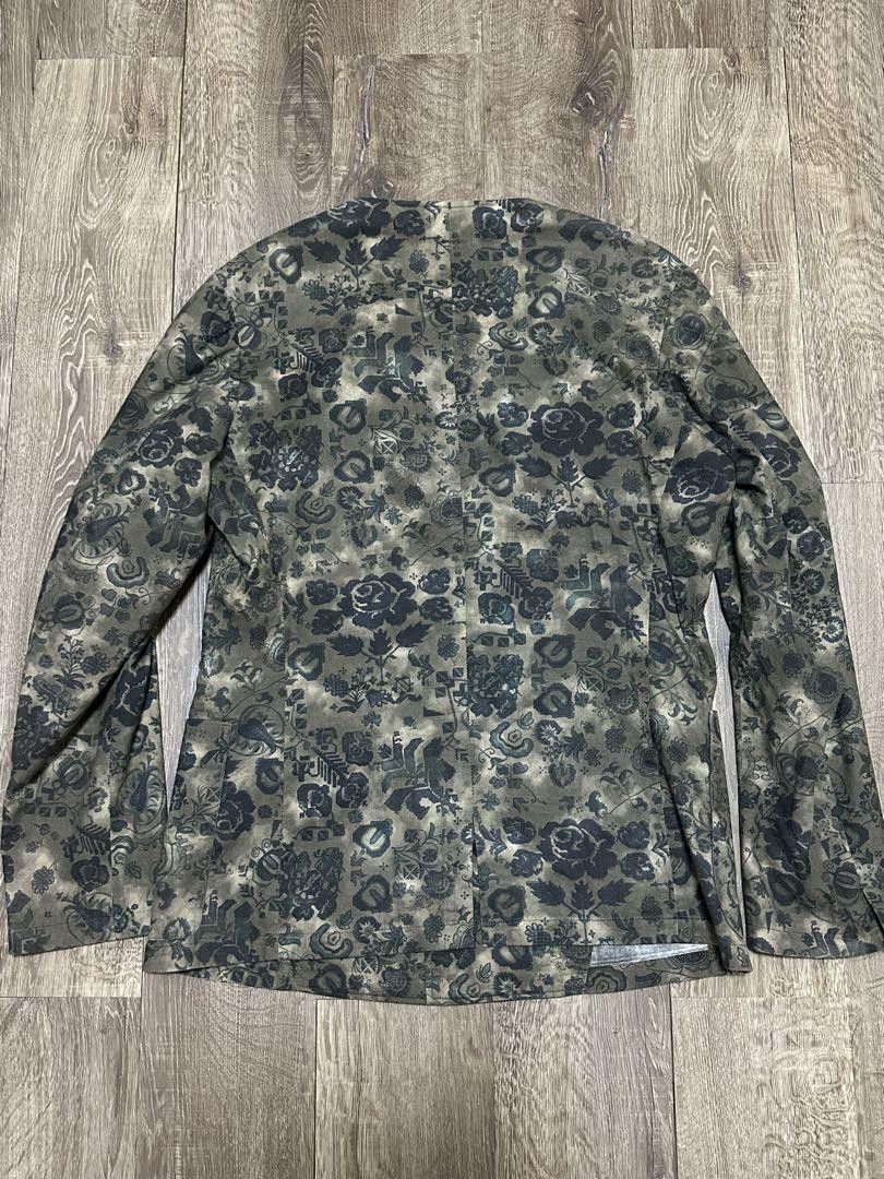 Yohji Yamamoto Pour Homme 15ss flowe pattern collarless jacket Size US M / EU 48-50 / 2 - 6 Thumbnail