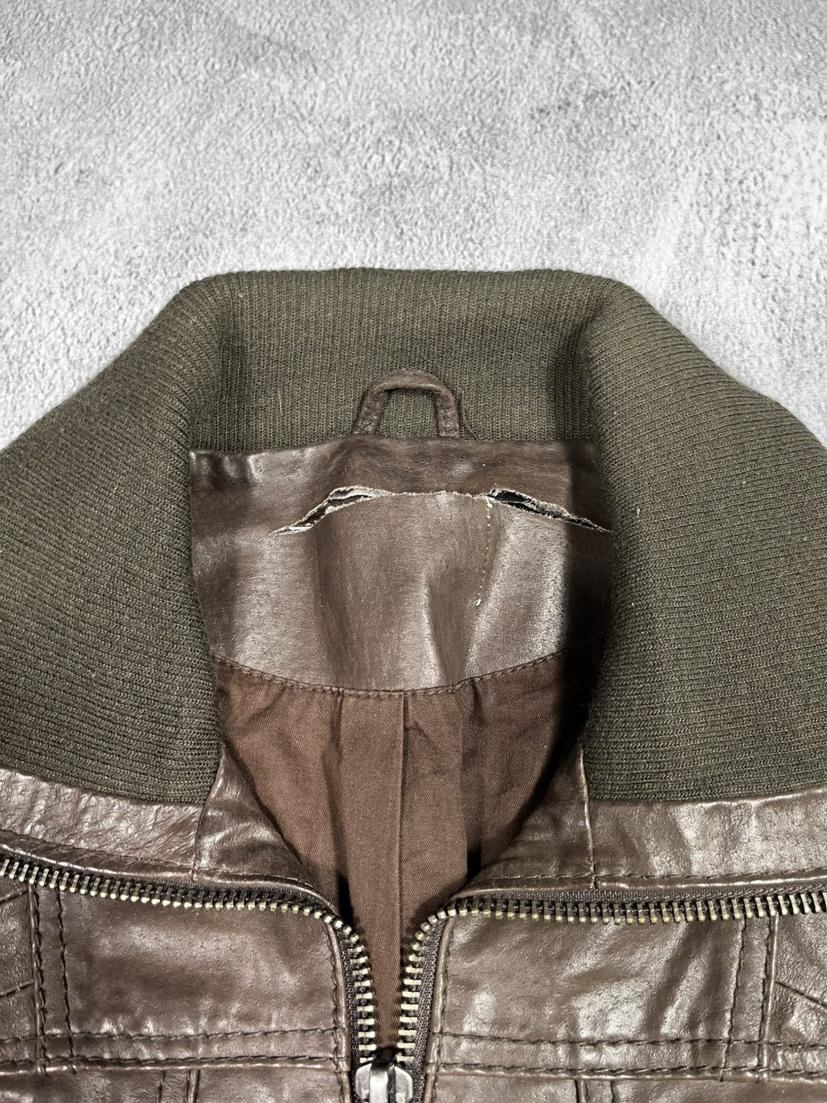 Japanese Brand Vintage Y2K leather flight jacket bomber aviator military XS Size XS / US 0-2 / IT 36-38 - 7 Thumbnail