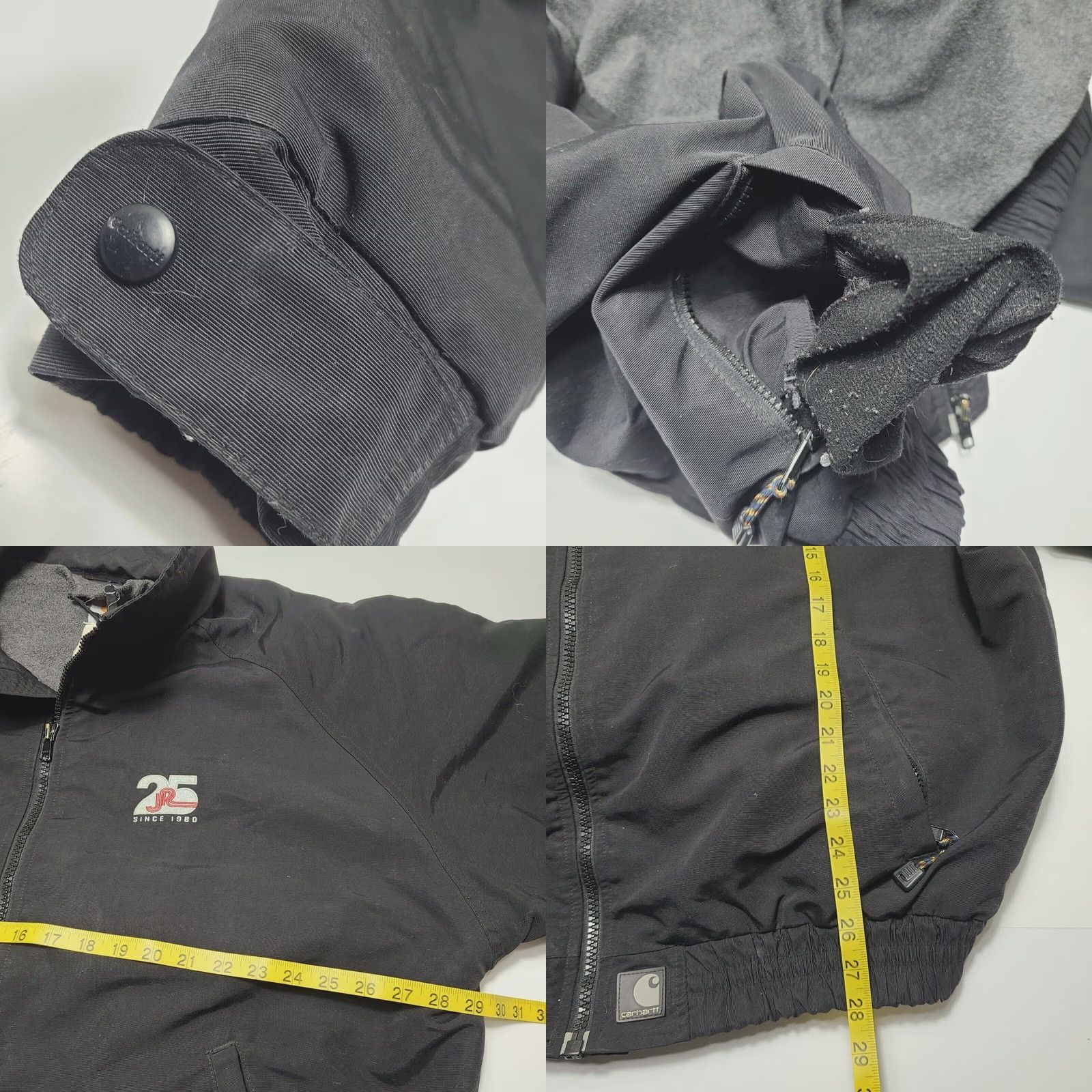Carhartt VINTAGE Carhartt Bomber Jacket Nylon Fleece Lined Coat Jacket Men XL Black 90s" Size US XL / EU 56 / 4 - 8 Thumbnail