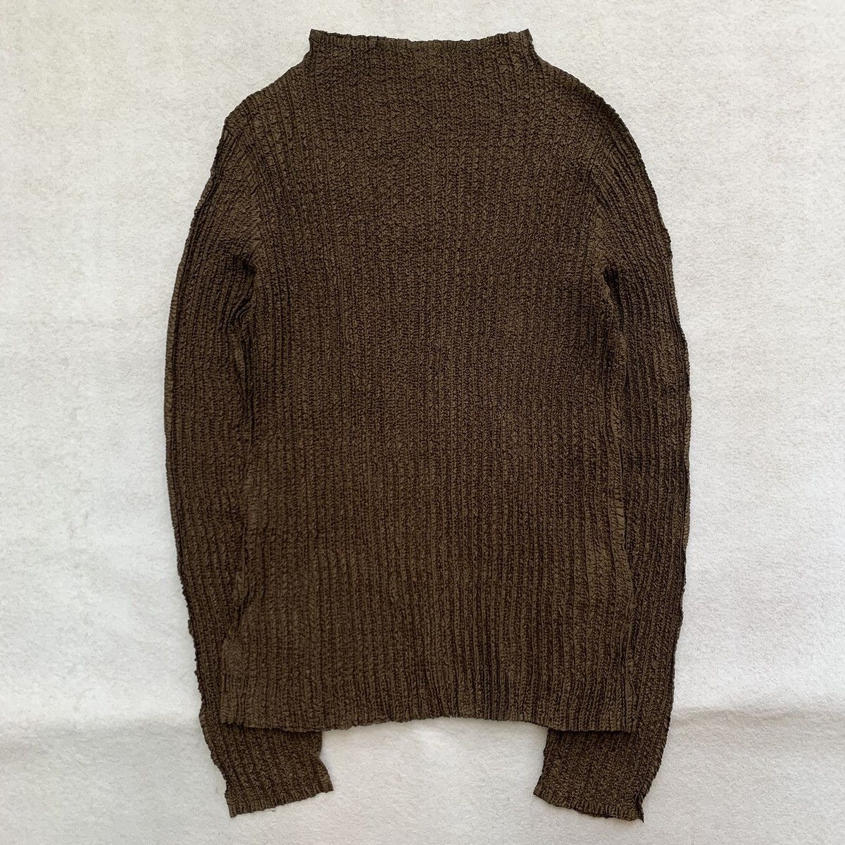 Other Peplum By Yoshiki Hishinuma Crinkled Pleated Long Sleeve Top Size M / US 6-8 / IT 42-44 - 1 Thumbnail