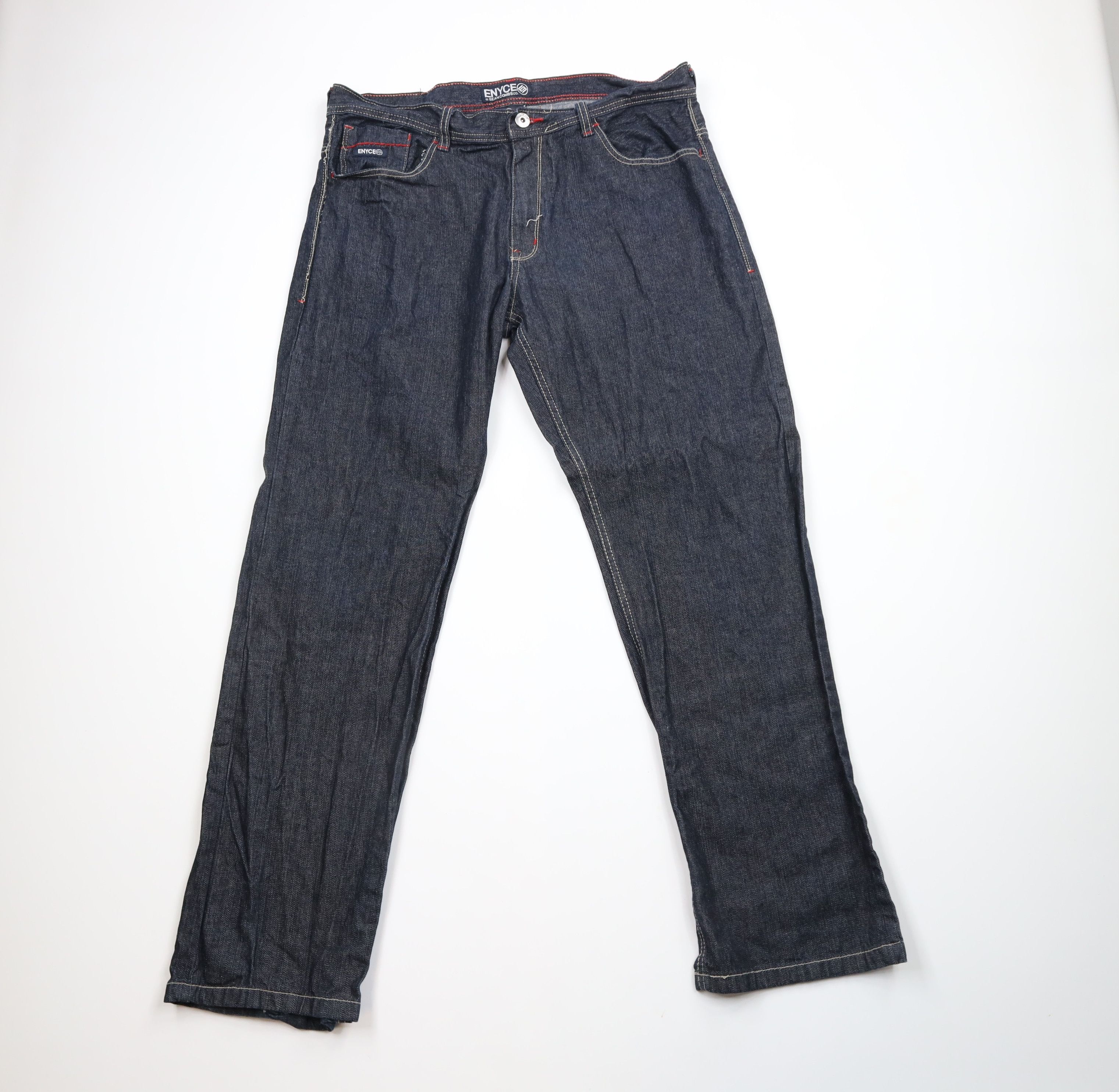 Enyce × Vintage Vintage Enyce Distressed Baggy Fit Wide Leg Denim Jeans Blue Size US 38 / EU 54 - 1 Thumbnail