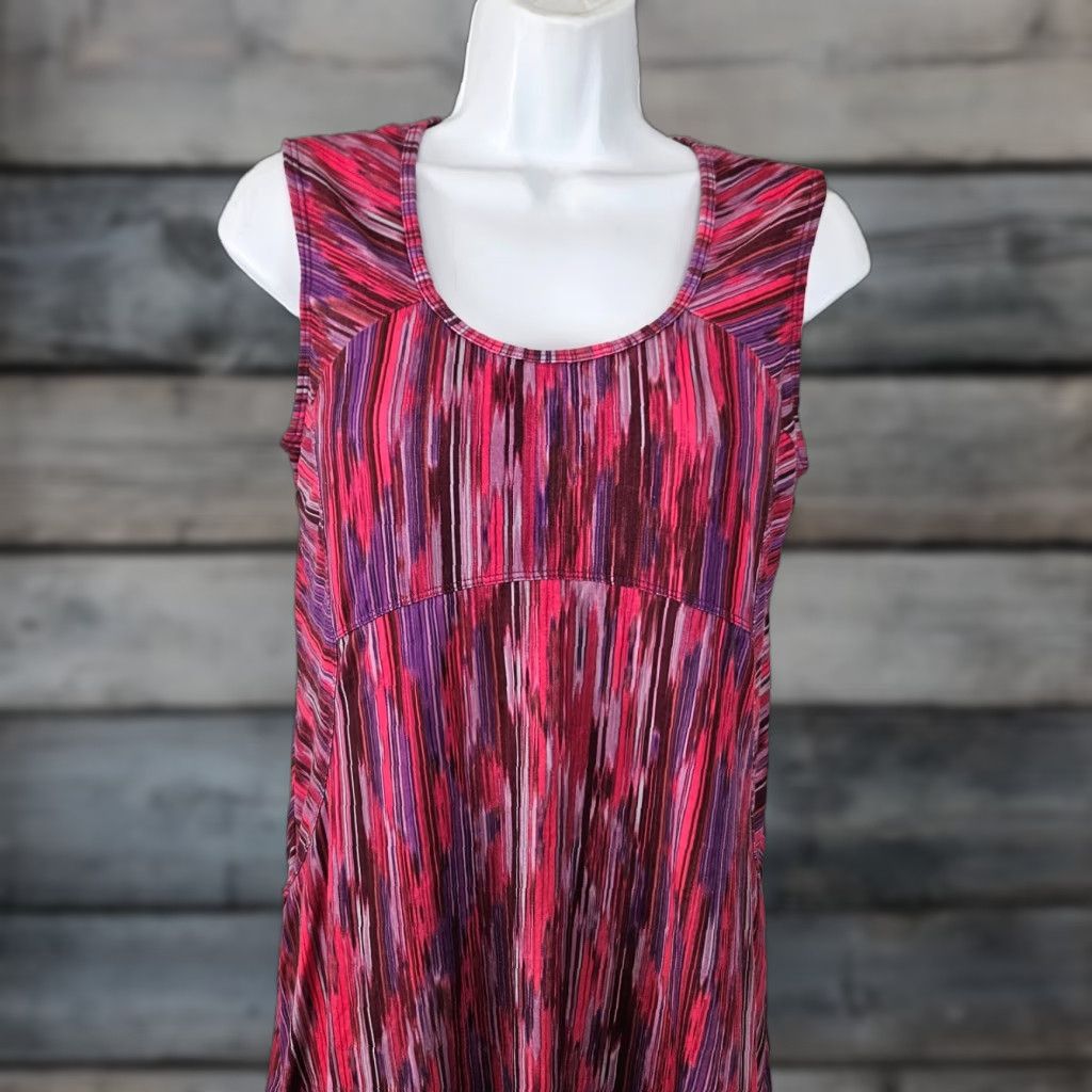 Prana Prana Alec Dress Womens Small Pink Sleeveless Cutout A-Line 35" Knee Length Dress Vintage No Size S / US 4 / IT 40 - 1 Thumbnail