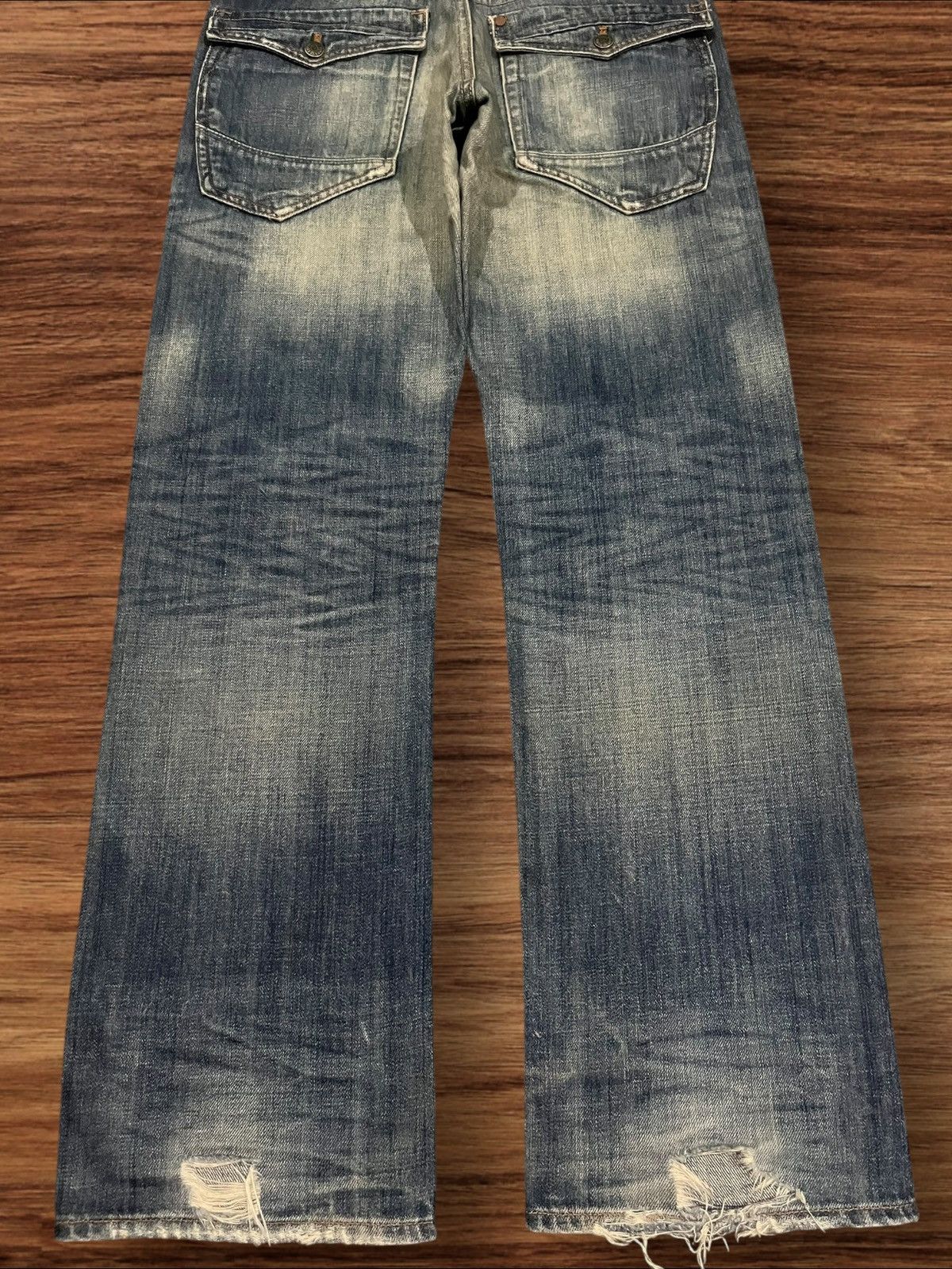 Japanese Brand Vintage Japanese Brand Blue Faded Washed Distressed Jeans Size US 32 / EU 48 - 9 Thumbnail