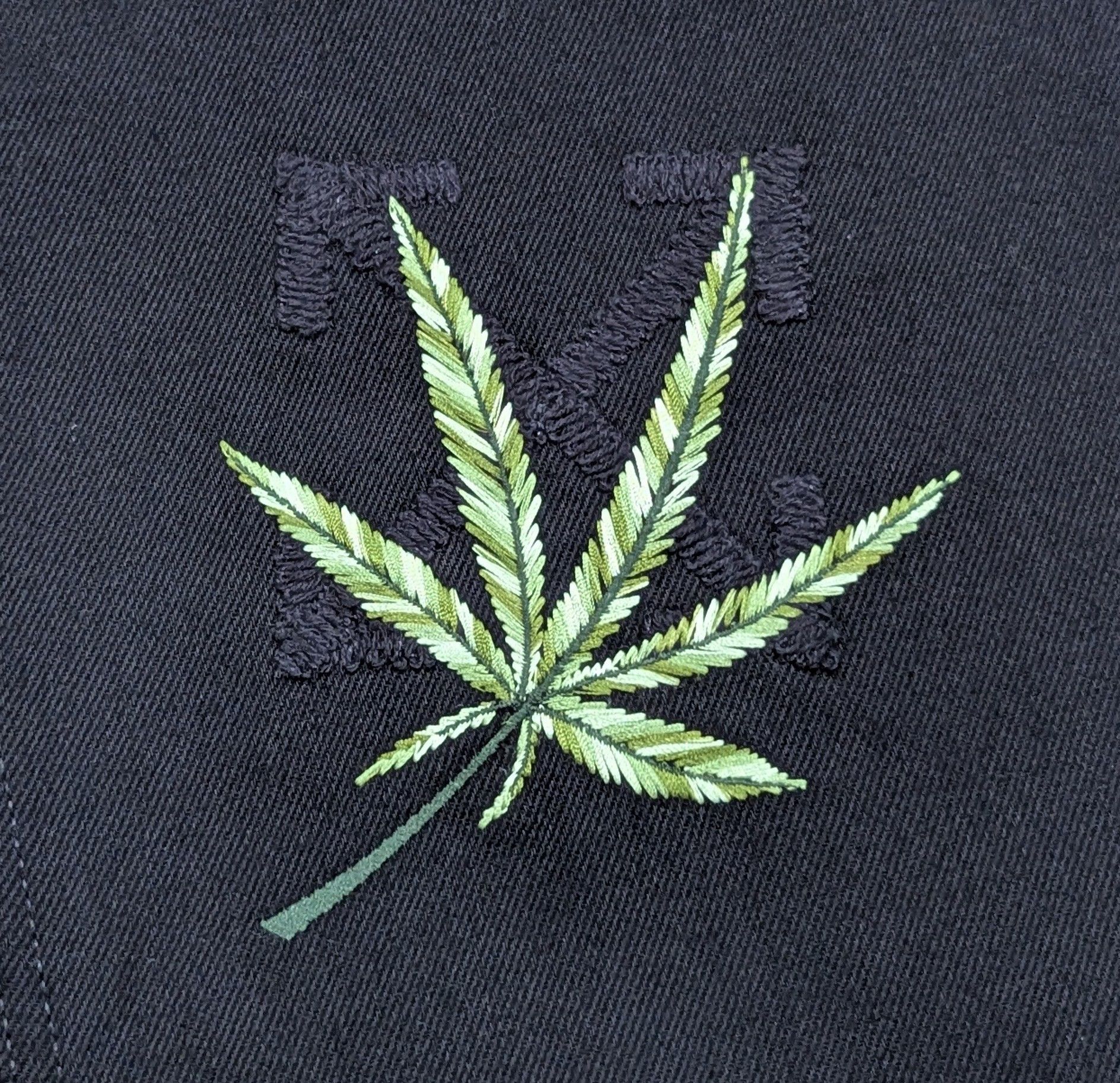 Off-White OFF-WHITE Leaf Embroidered Logo Skate Fit Jeans Black 32 Size US 32 / EU 48 - 3 Thumbnail
