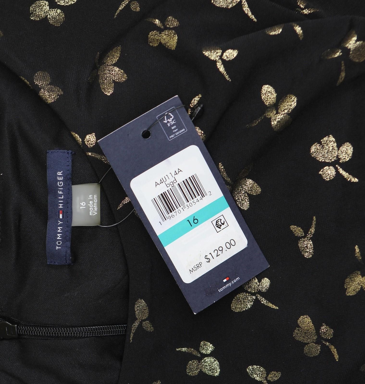 Tommy Hilfiger Nwt Tommy Hilfiger Sleeve Fit Flare Dress Black / Gold 16 Size XXL / US 16-18 / IT 52-54 - 4 Thumbnail