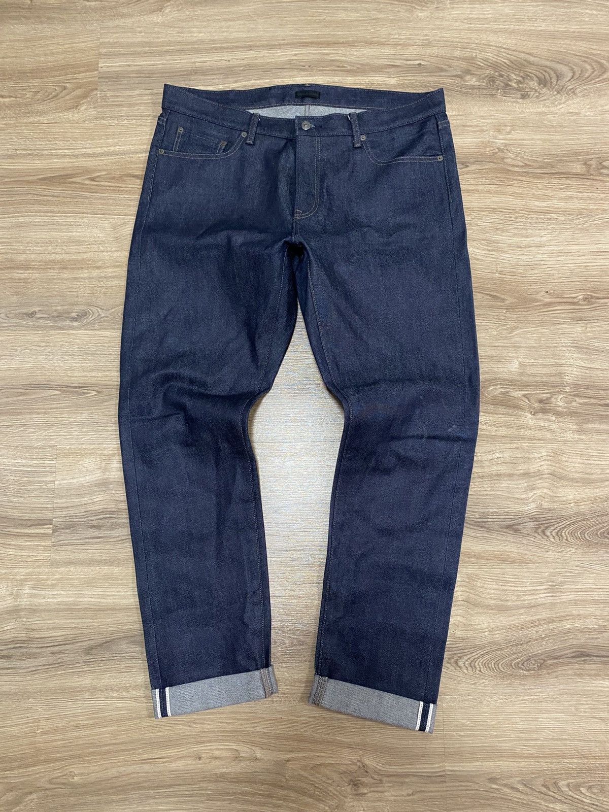 Uniqlo Selvedge Raw Denim Slim Straight Jeans W38 L34