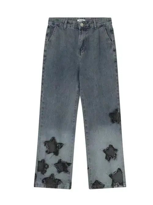 Jean High street patch star straight jeans Size US 32 / EU 48 - 1 Thumbnail
