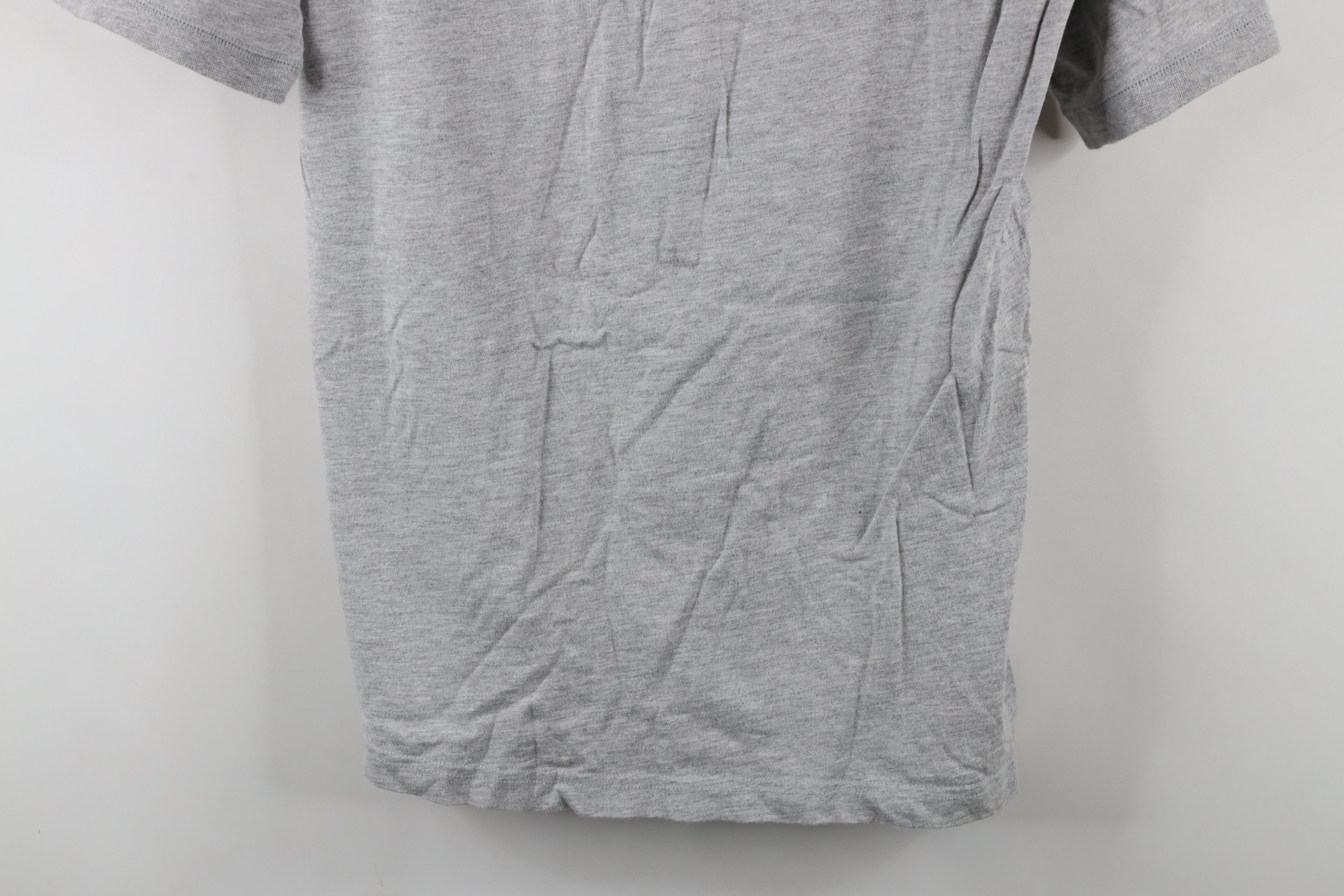 Vintage Vintage 90s Streetwear Blank Henley T-Shirt Gray Cotton Size US M / EU 48-50 / 2 - 3 Thumbnail